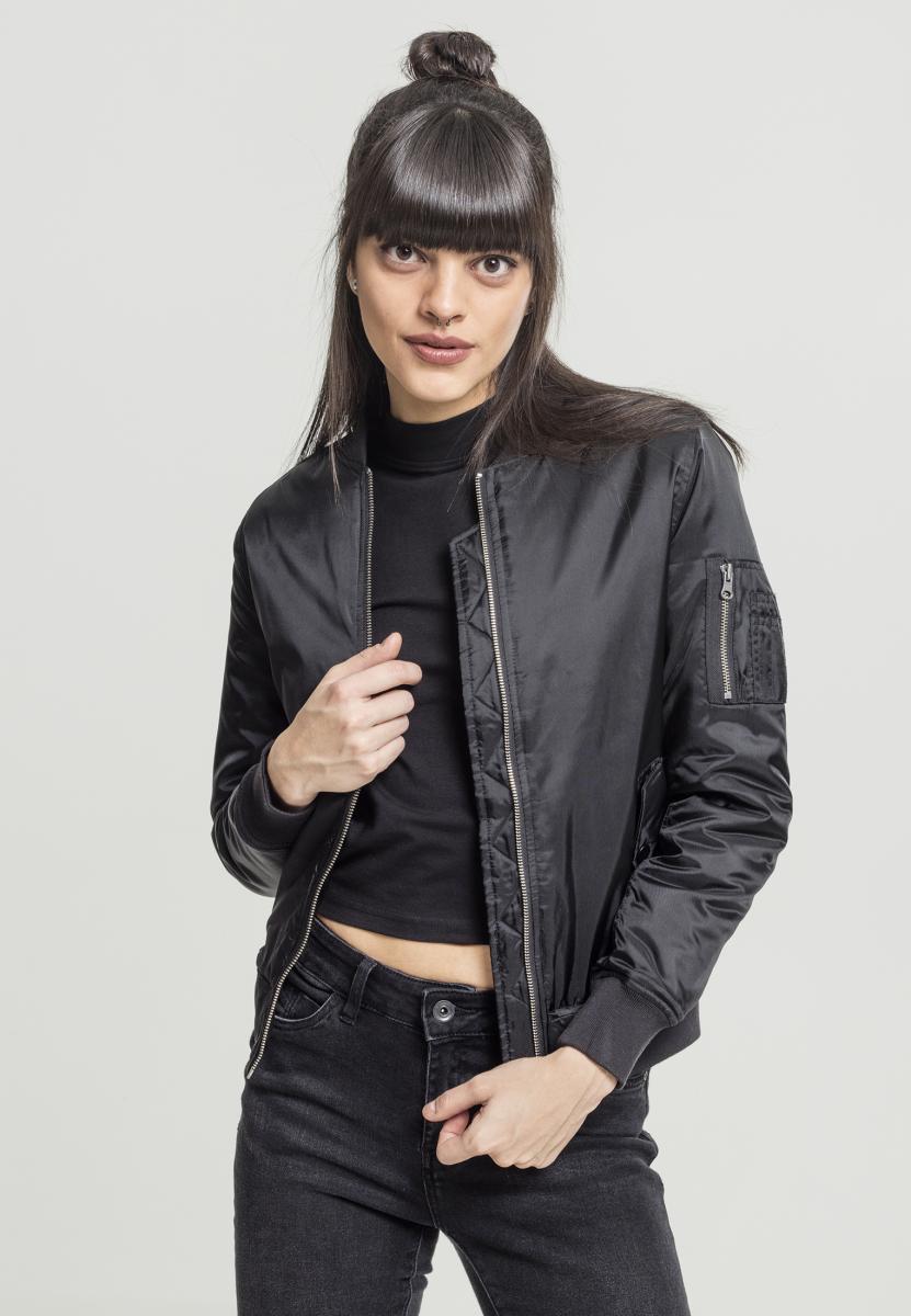 Women's Basic Bomber Jacket Black