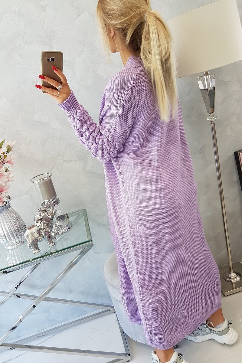 Sweater With Bubbles On The Sleeve Purple