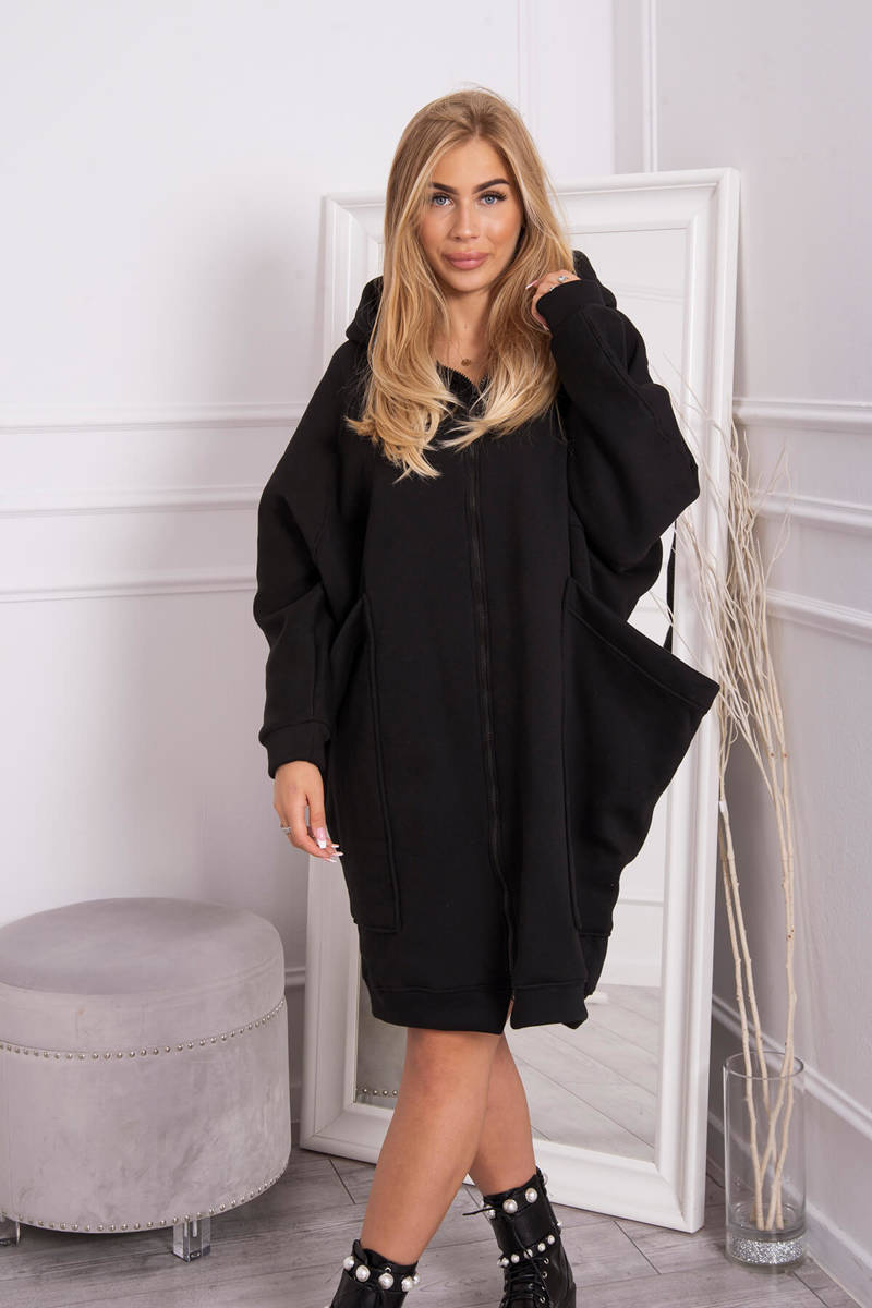 Oversize insulated sweatshirt black
