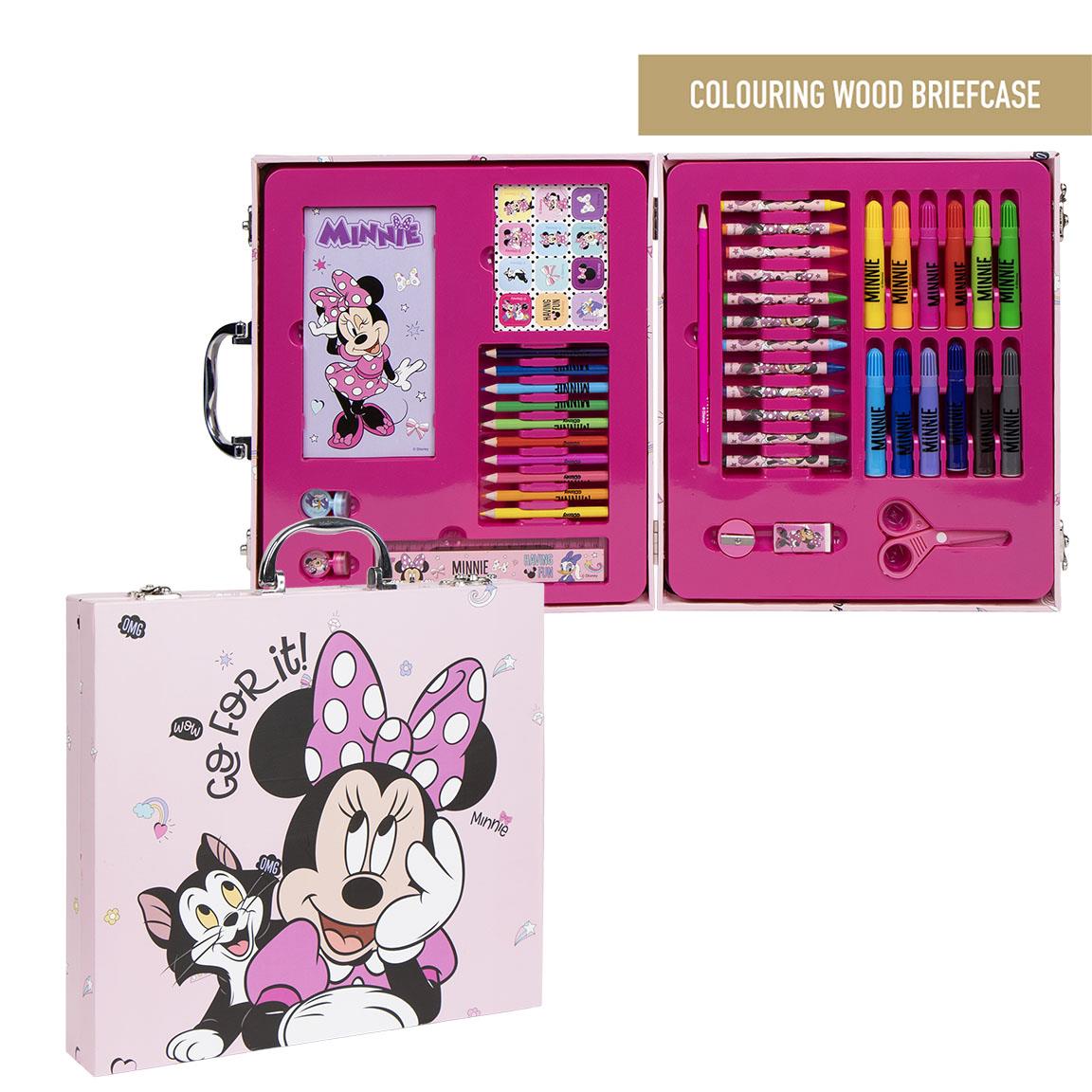 COLOURING STATIONERY SET BRIEFCASE MINNIE