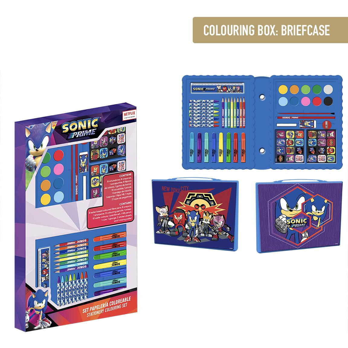 Zdjęcia - Rysowanie Prime SONIC  COLOURING STATIONERY SET BOX SONIC 