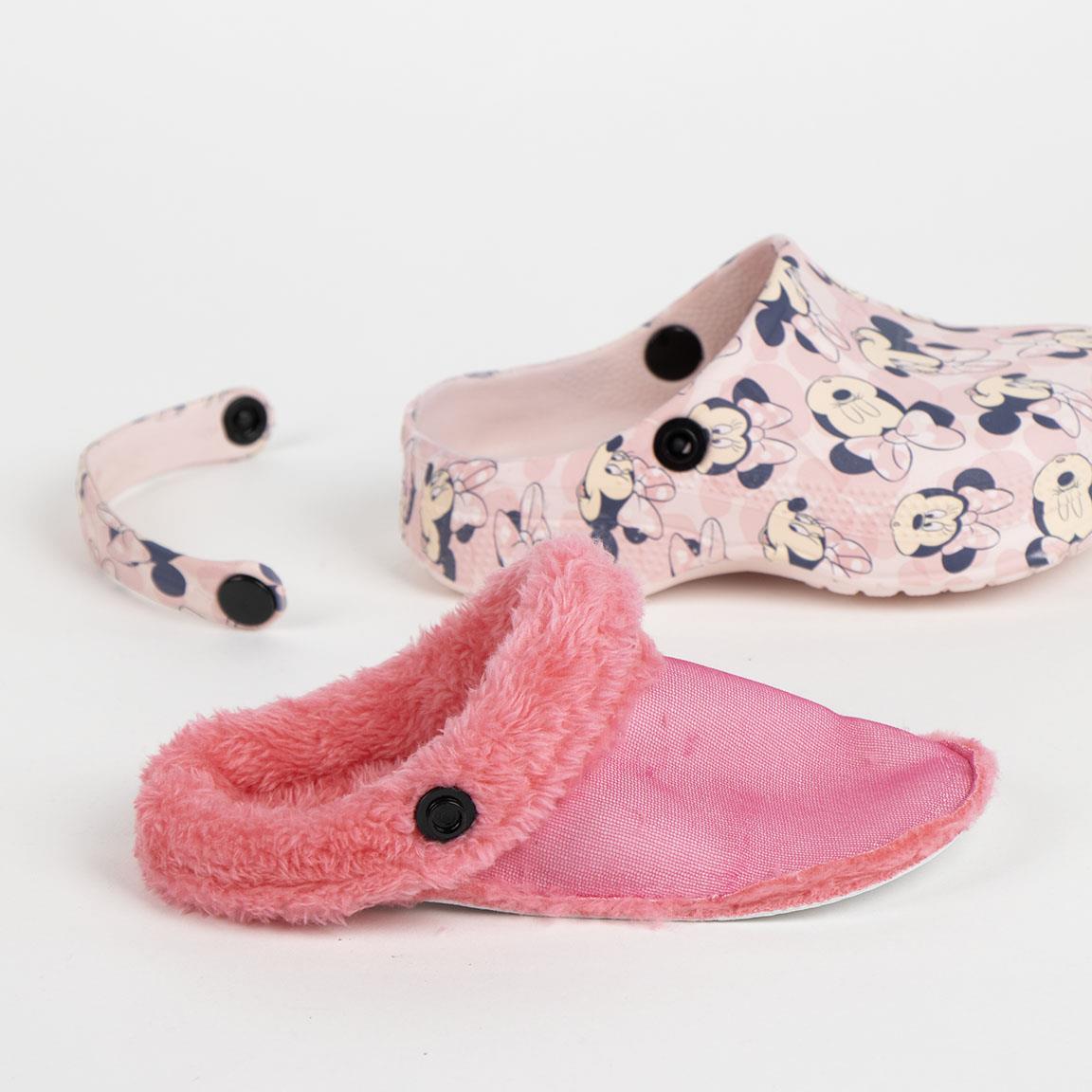 HOUSE SLIPPERS CLOG FLEECE MINNIE