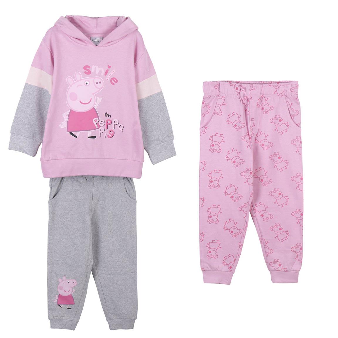 TRACKSUIT COTTON BRUSHED 3 PIECES PEPPA PIG