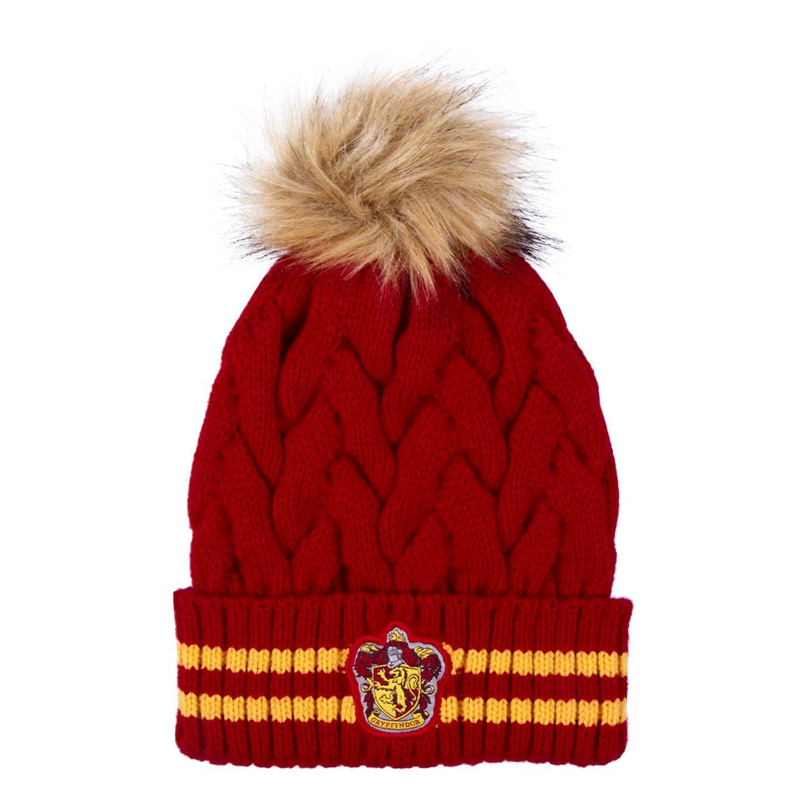 HAT TRICOT POM POM HARRY POTTER GRYFFINDOR