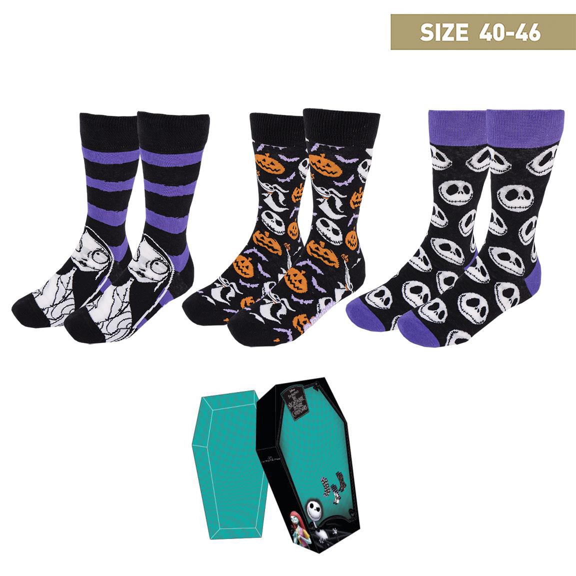 SOCKS PACK 3 PIECES NIGHTMARE BEFORE CHRISTMAS