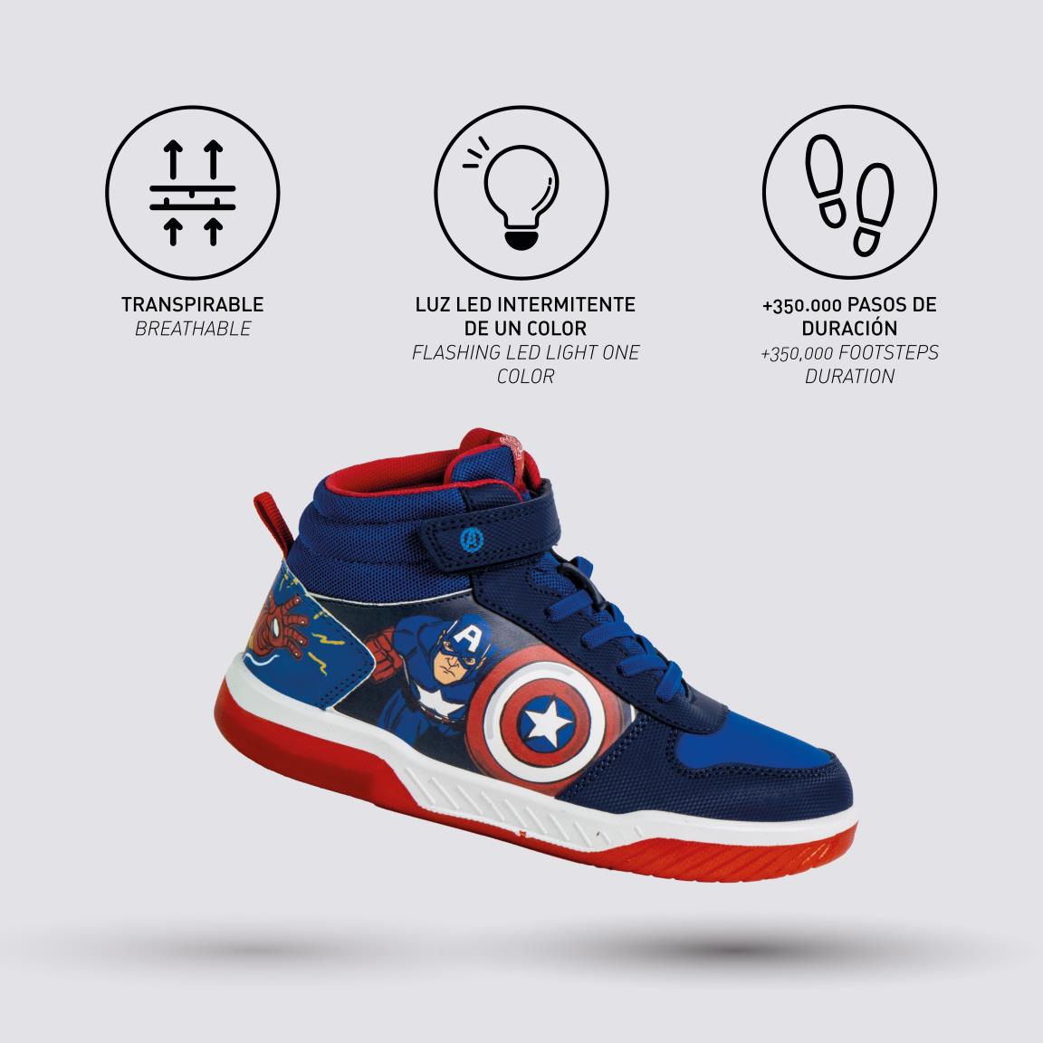 SPORTY SHOES PVC SOLE WITH LIGHTS AVENGERS