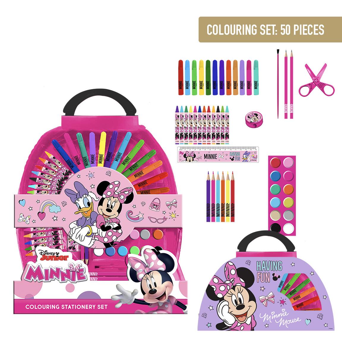 COLOURING STATIONERY SET 50 PIEZAS MINNIE