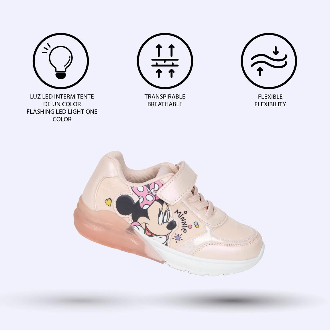 SPORTY SHOES TPR SOLE WITH LIGHTS MINNIE