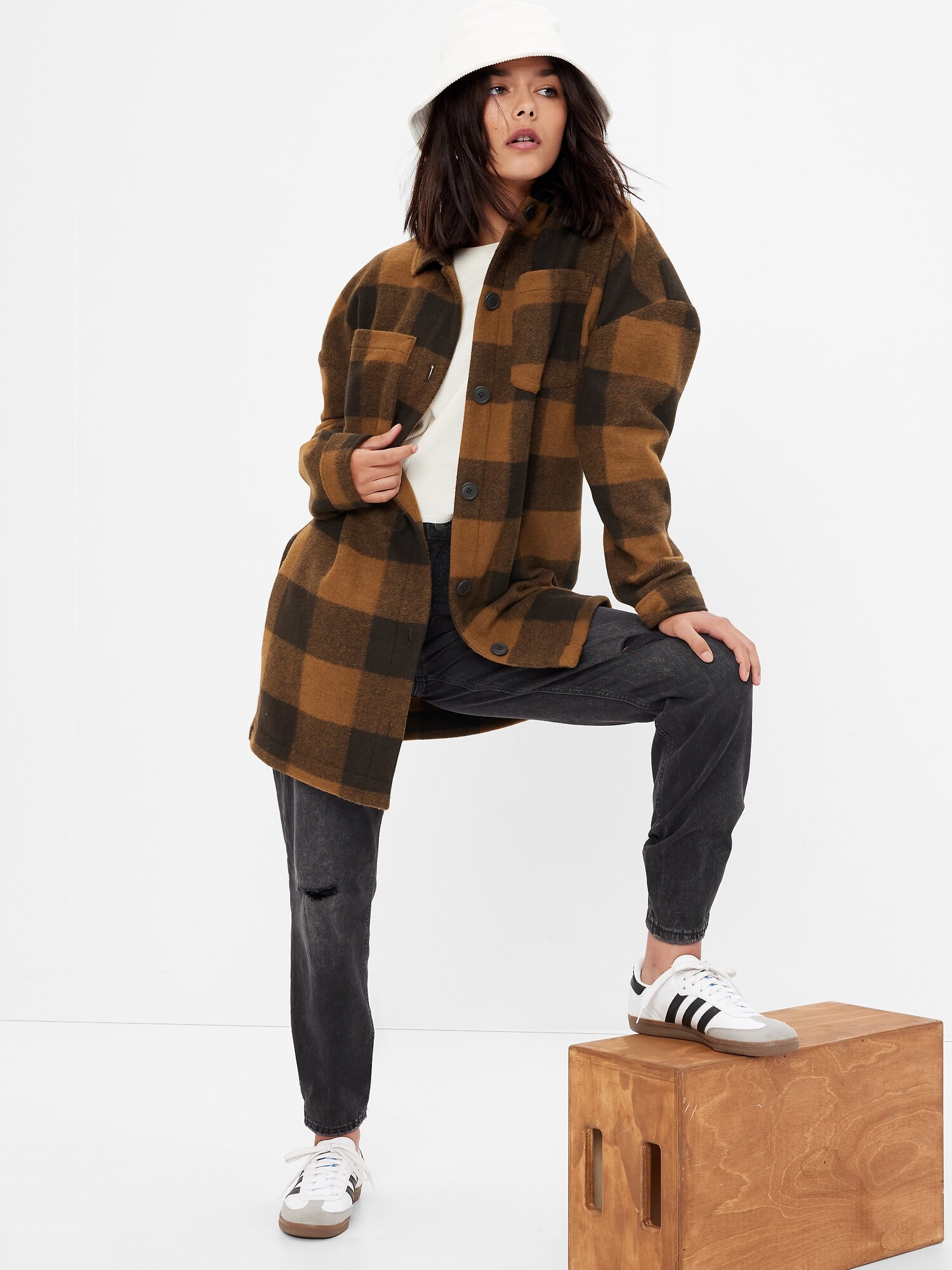 GAP Teen Plaid Shirt Jacket - Girls