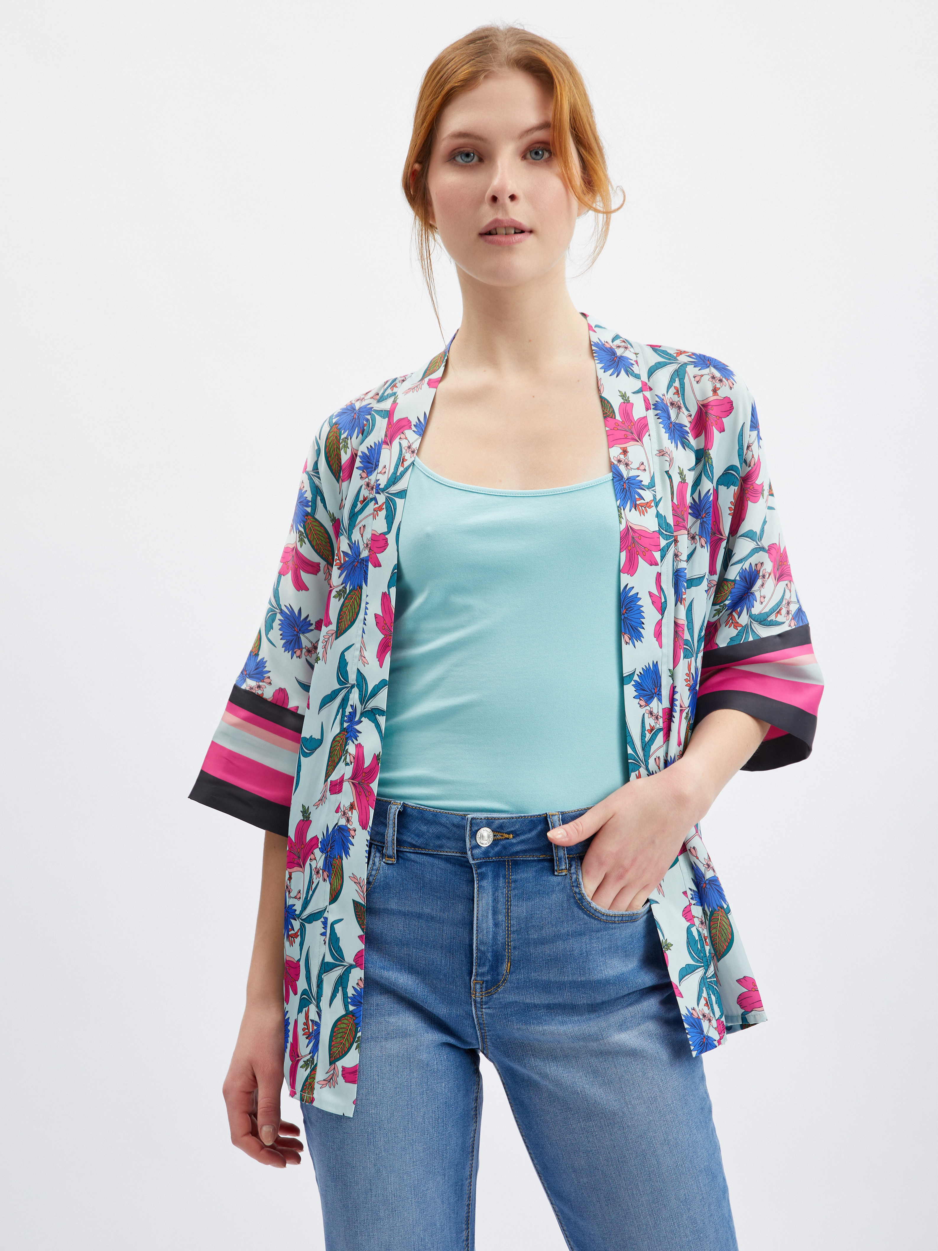 Sacouri si blazere pentru femei ORSAY - albastru deschis, roz