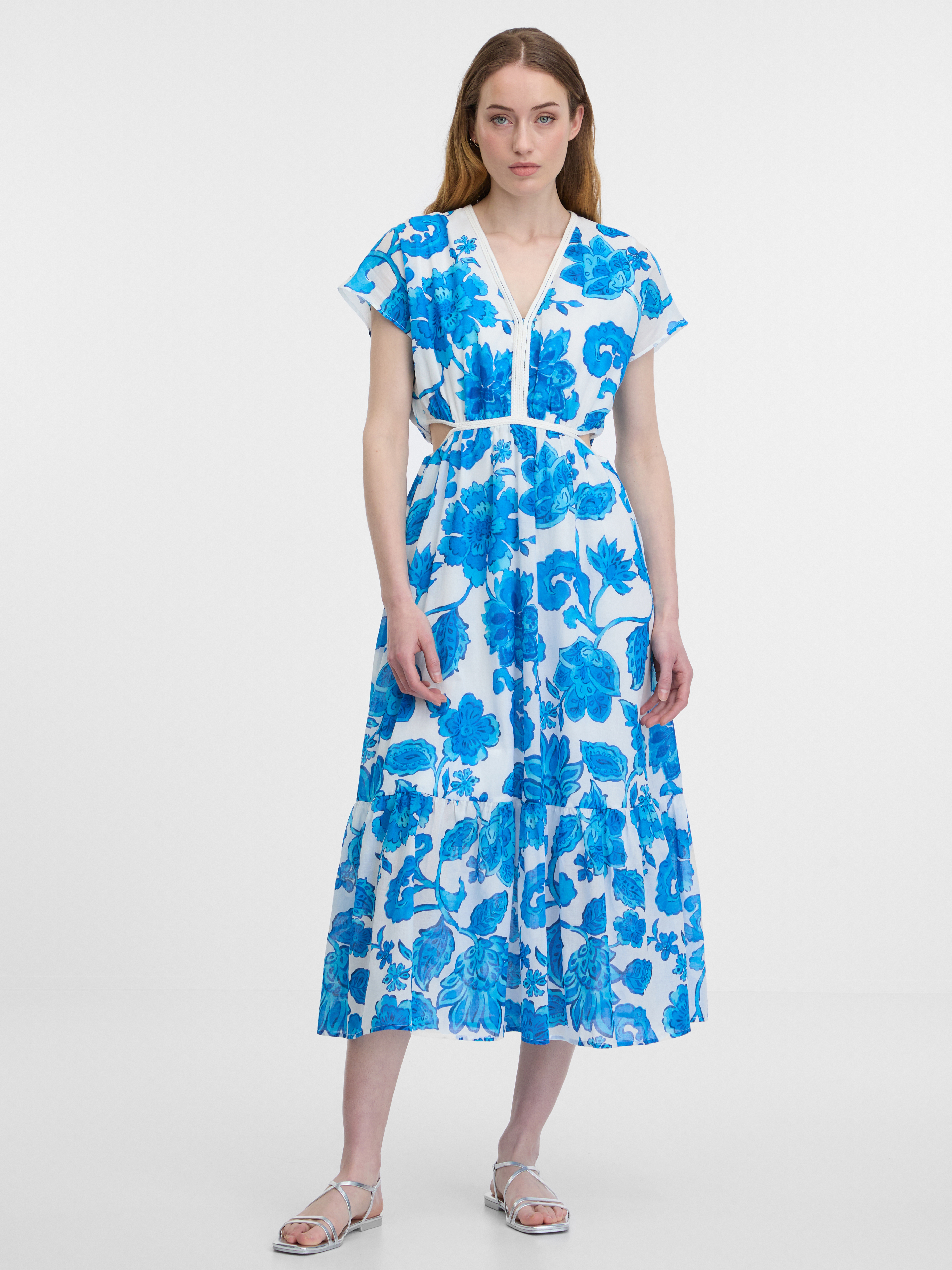 Blue womens patterned dress ORSAY - Womens