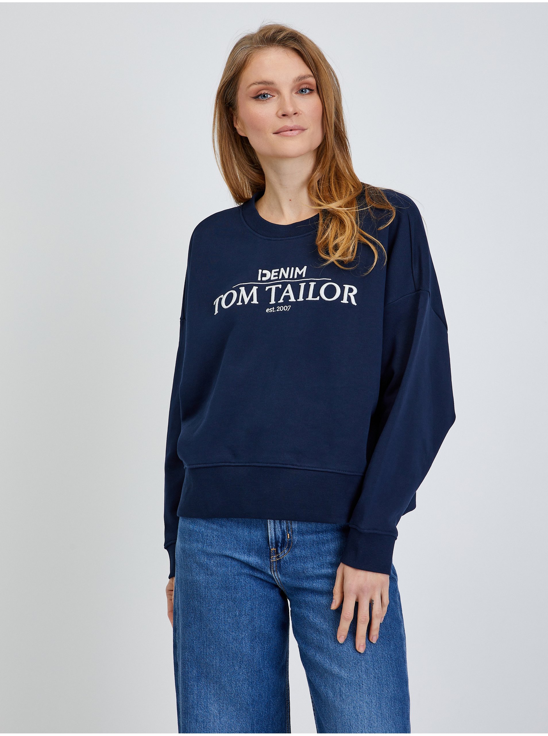 Dark blue Tom Tailor Denim Sweatshirt - Women