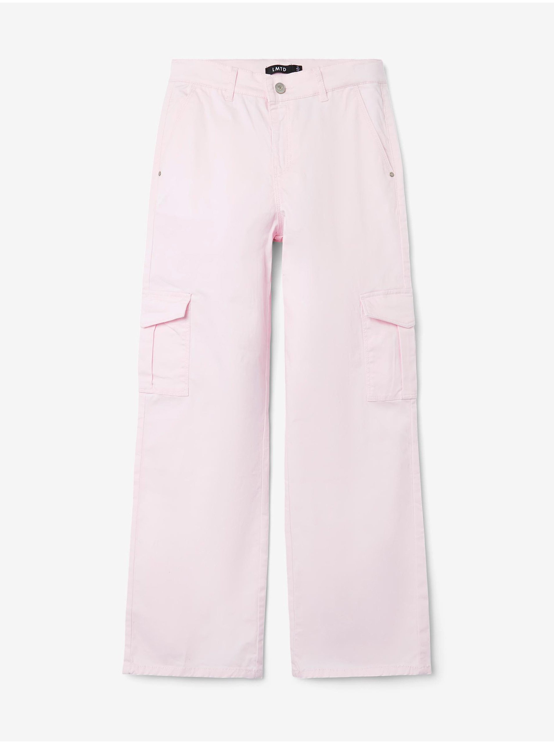 Light Pink Girly Wide Pants With Pockets LIMITED By Name It - Girls