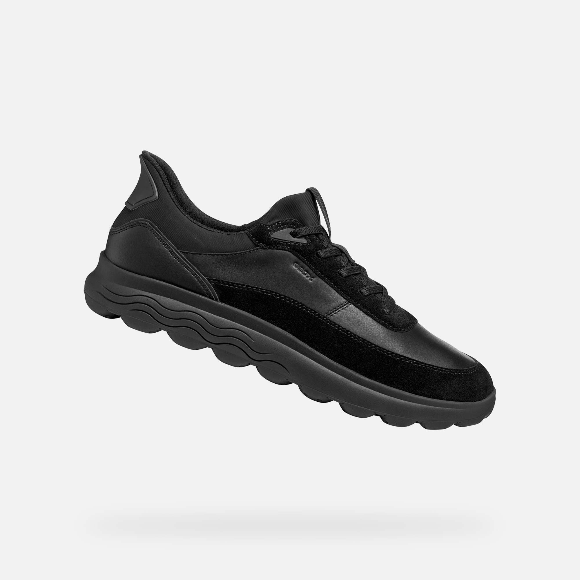 Black mens sneakers Geox Spherica Plus - Mens