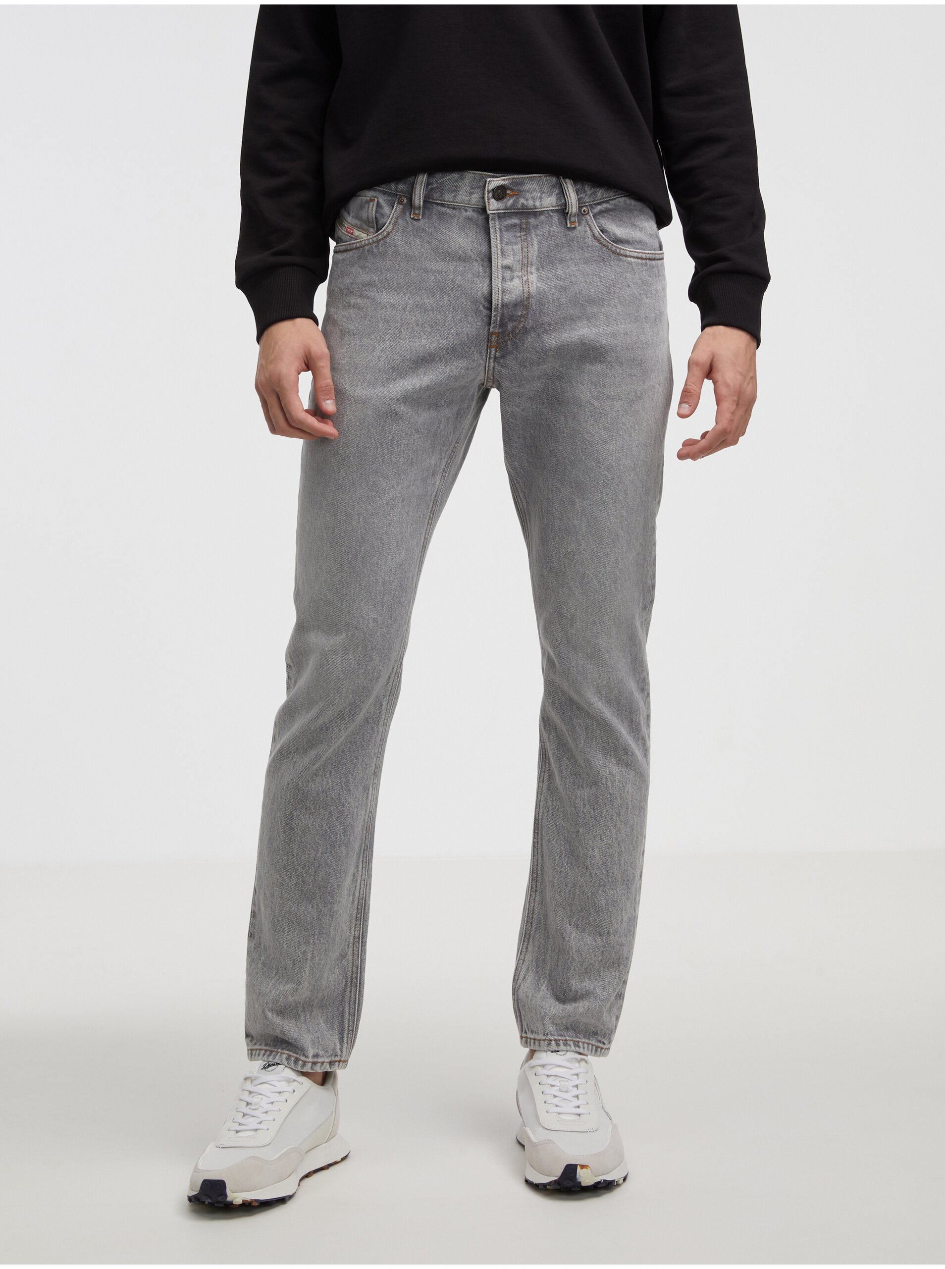 Grey Men's Skinny Fit Diesel Jeans - Men's
