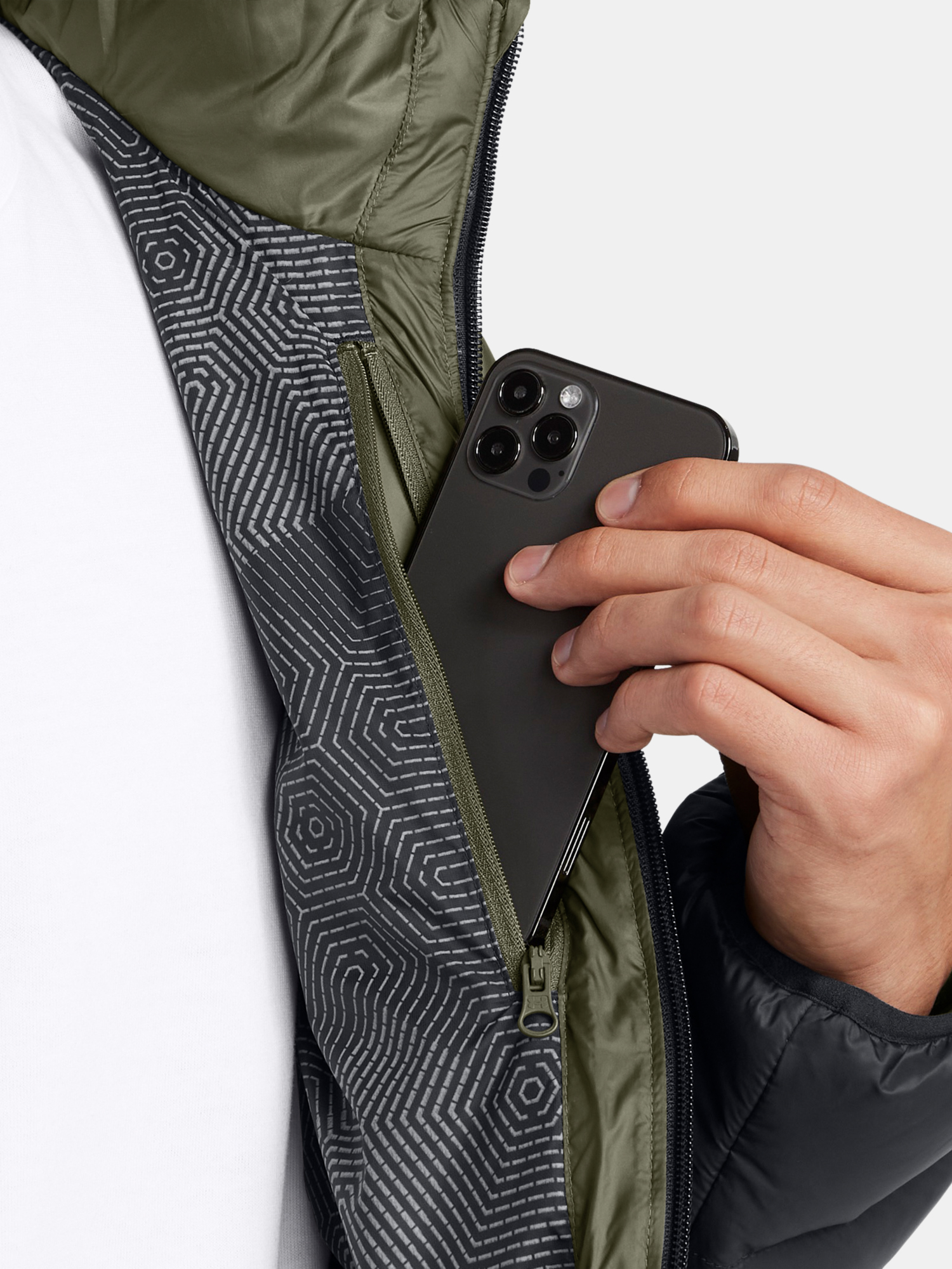 Men&#039;s jacket Under Armour LEGEND DOWN HOODED JACKET-GRN - Men&#039;s