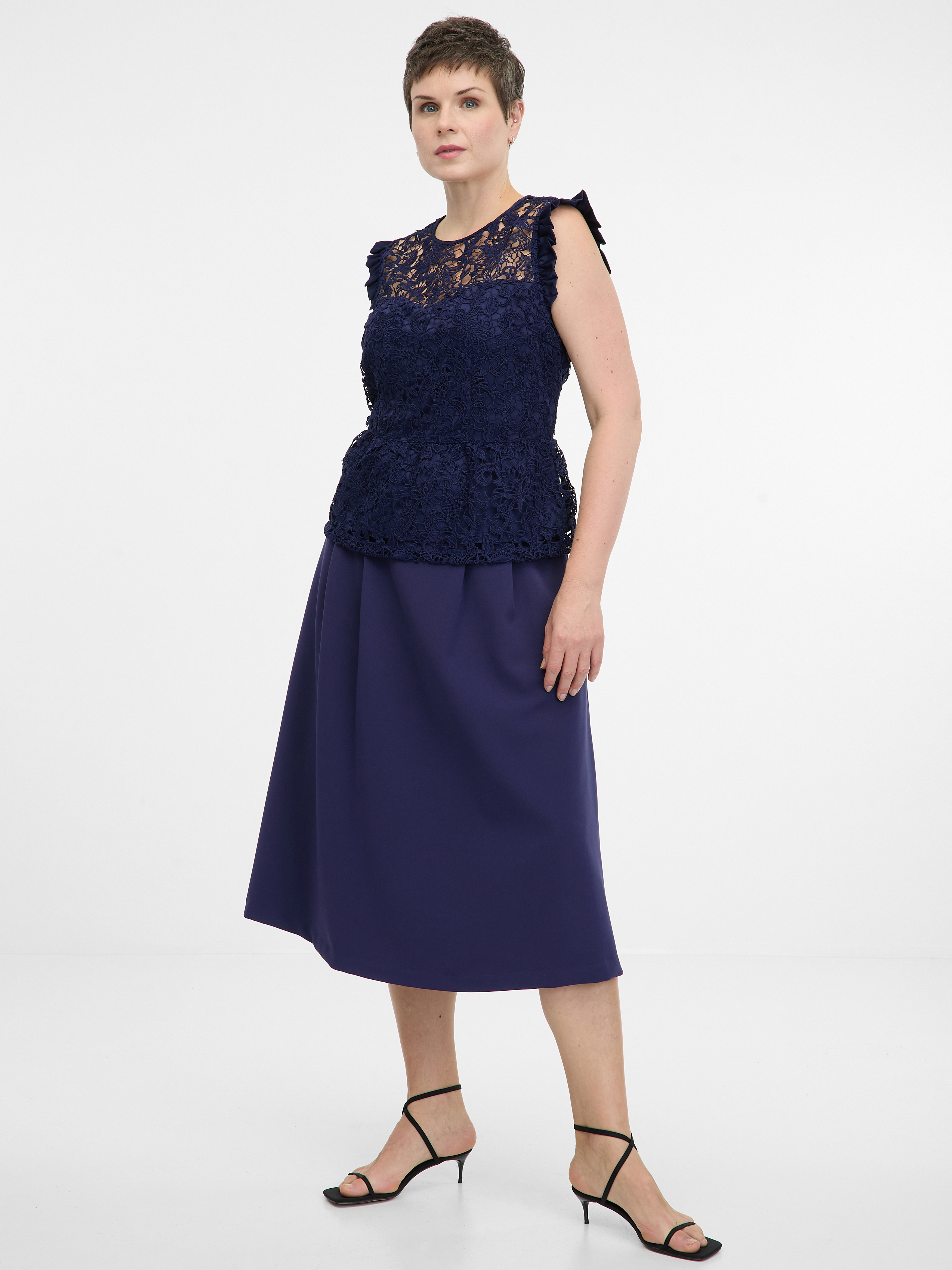 Dark blue women&#039;s knee-length skirt ORSAY - Women&#039;s