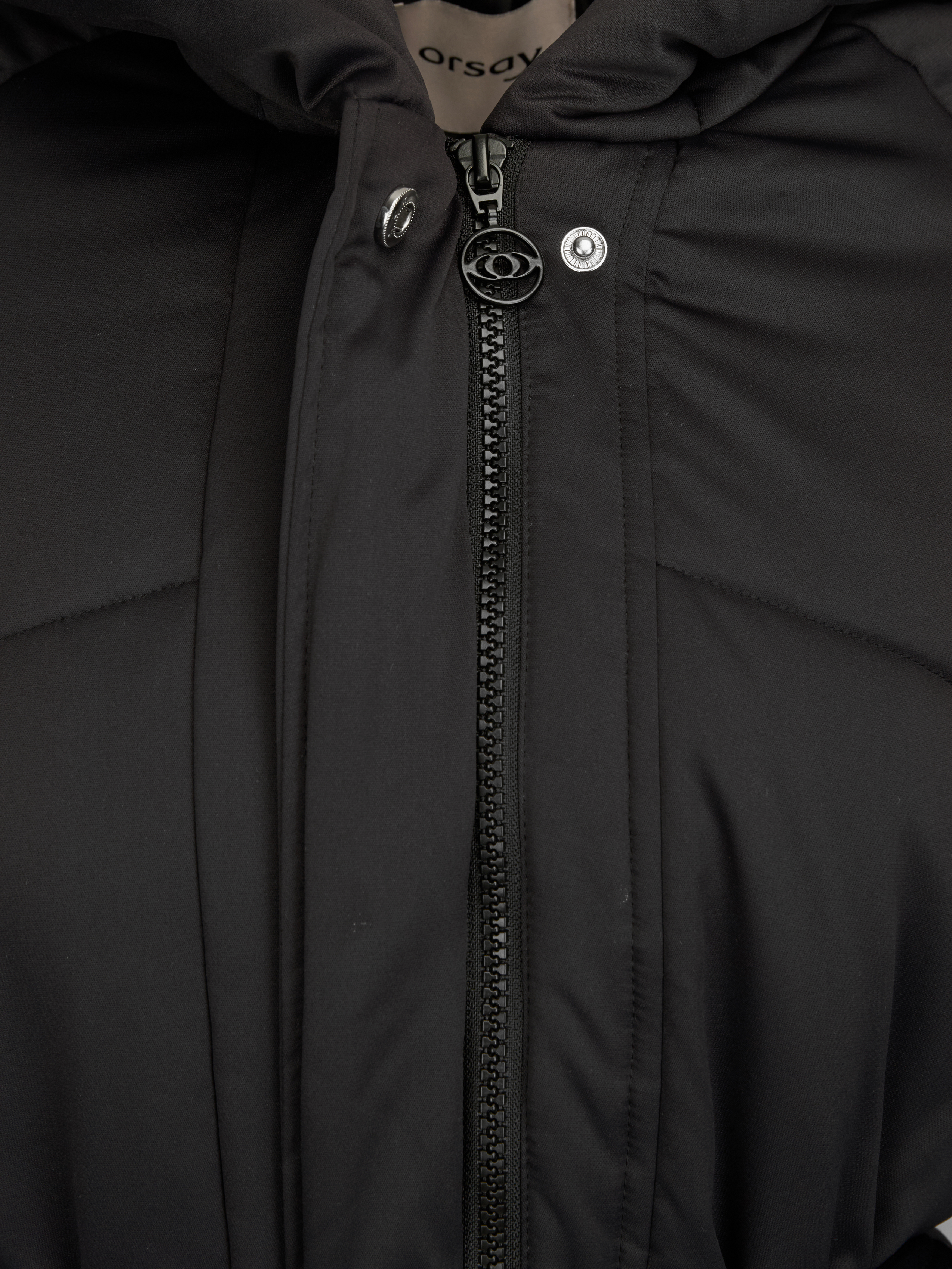 Dámsky čierny prešívaný kabát ORSAY