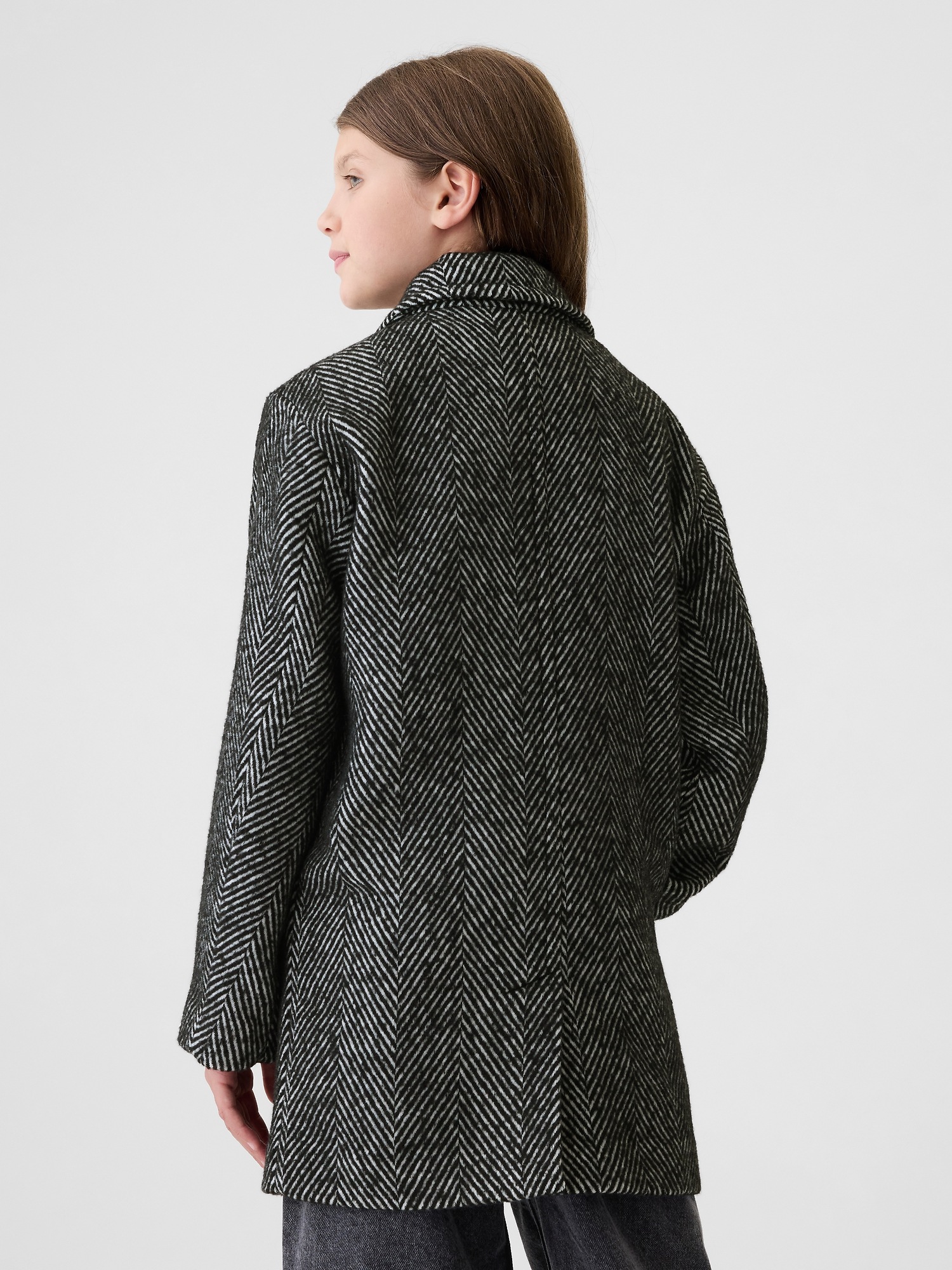 GAP Children's tweed coat with wool blend - Girls