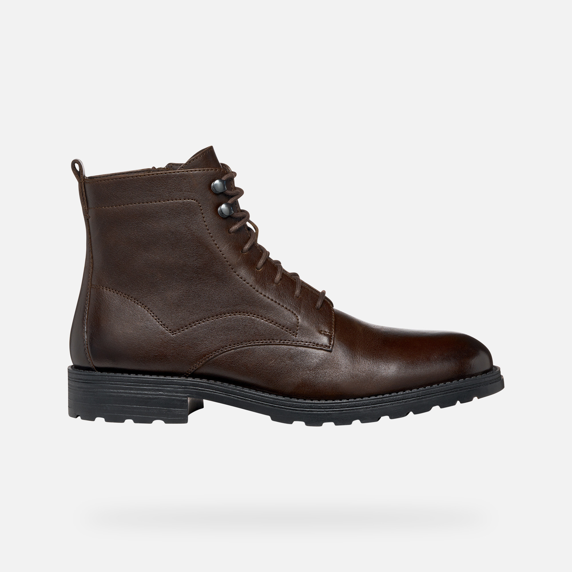 Dark brown men&#039;s ankle boots Geox Redclif - Men&#039;s