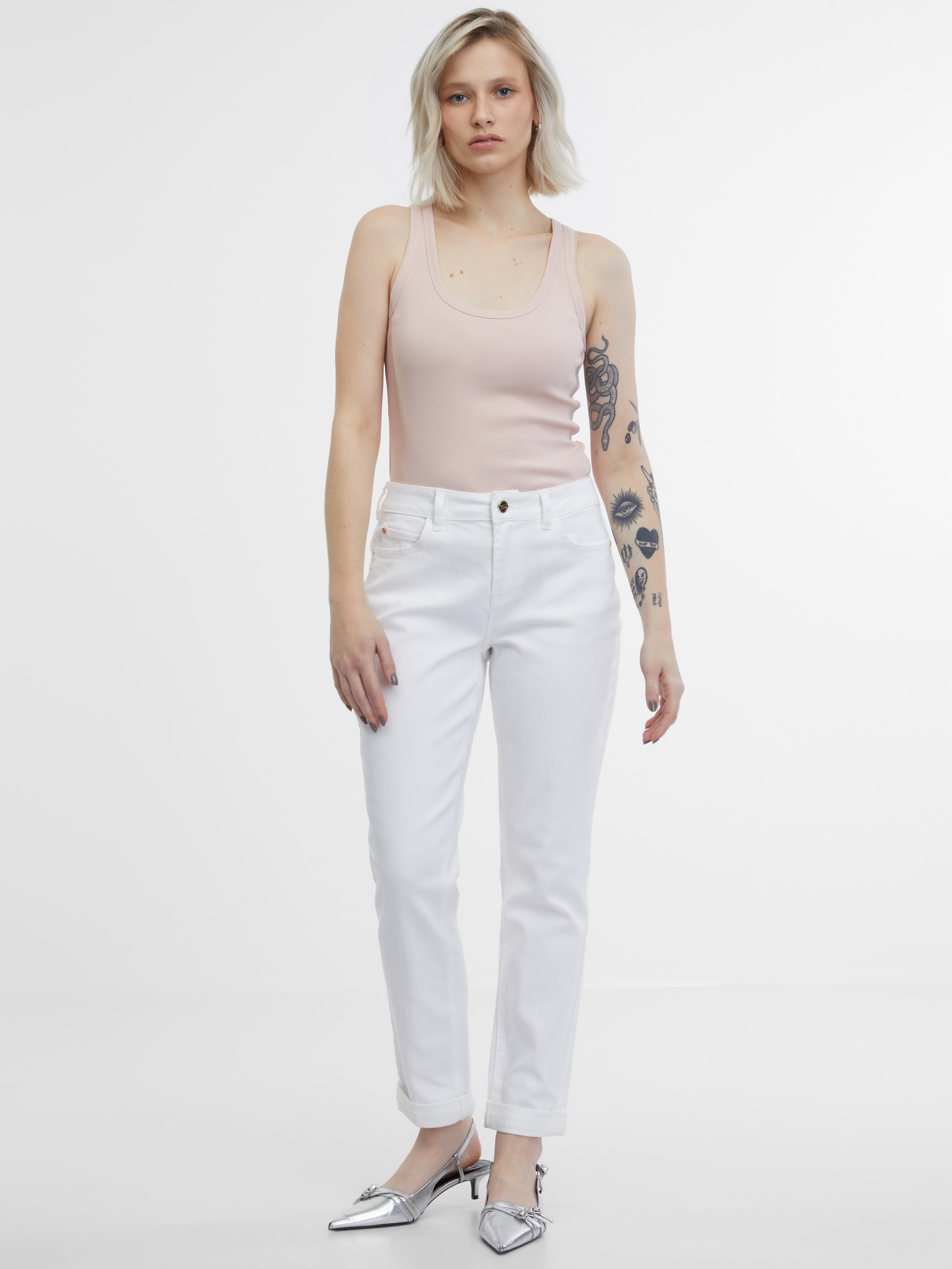 Orsay White Women's Boyfriend Jeans - Womens