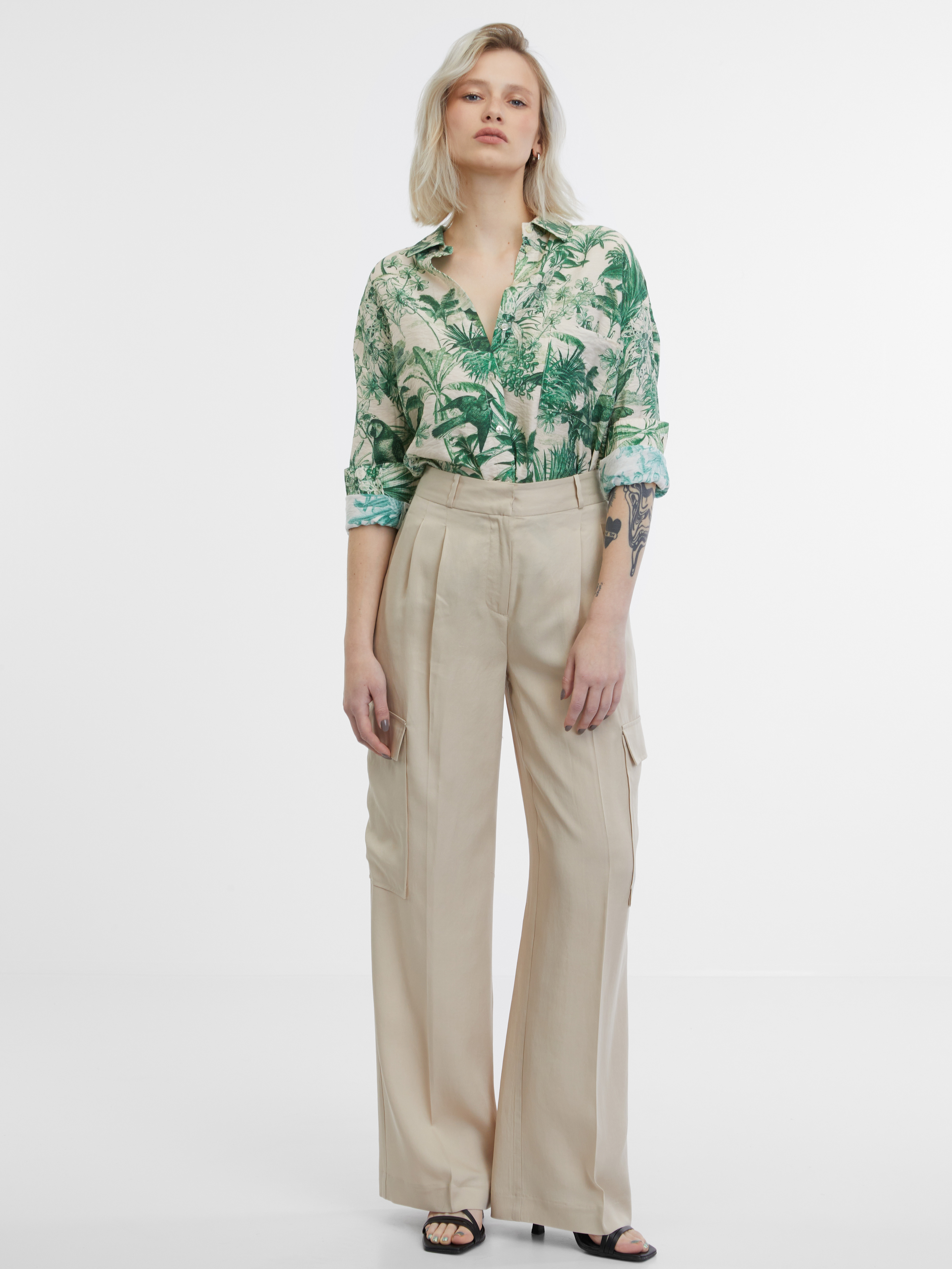 Green-beige women's shirt ORSAY - Women's