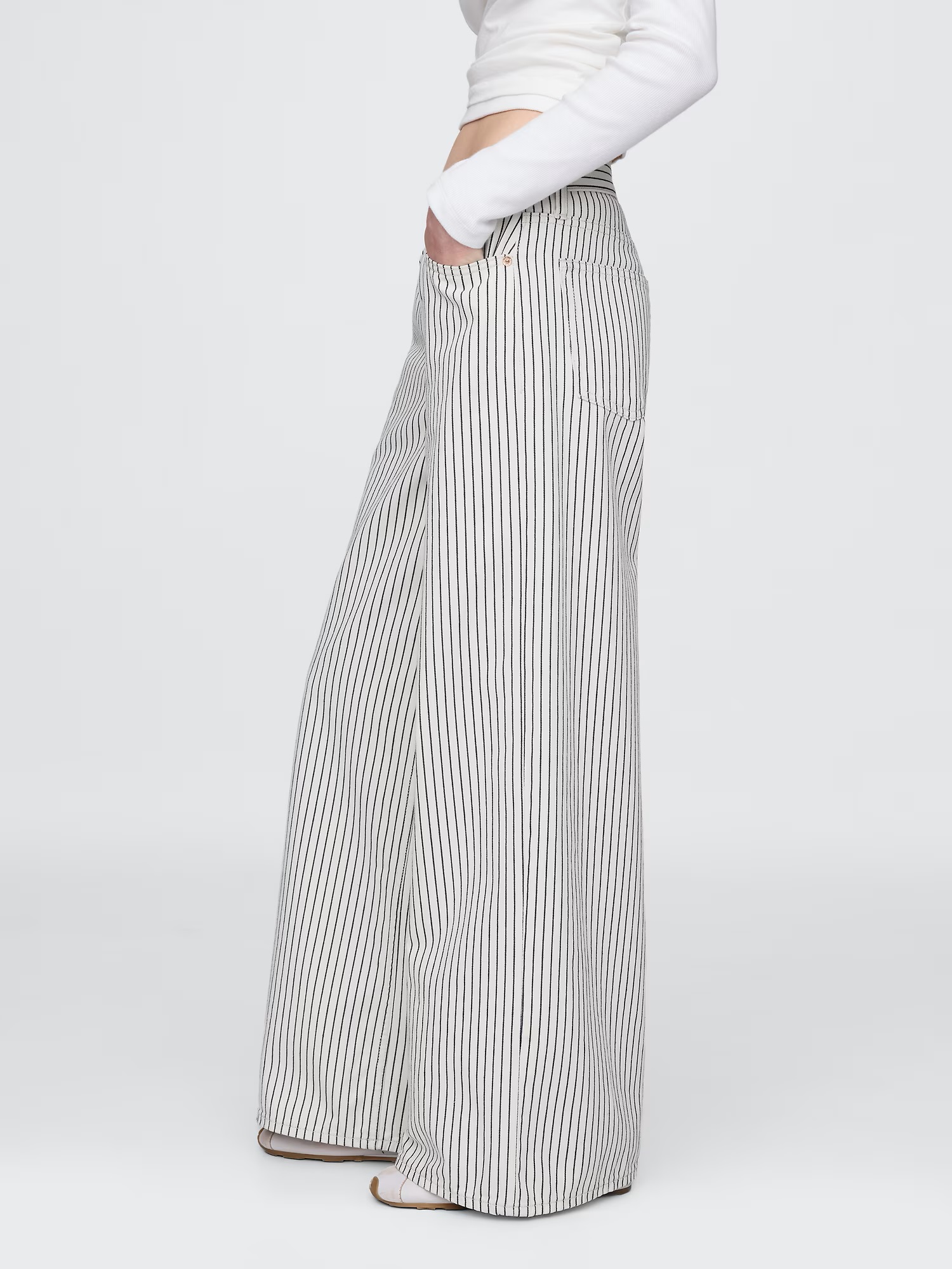GAP Jeans Stripe Baggy - Women&#039;s