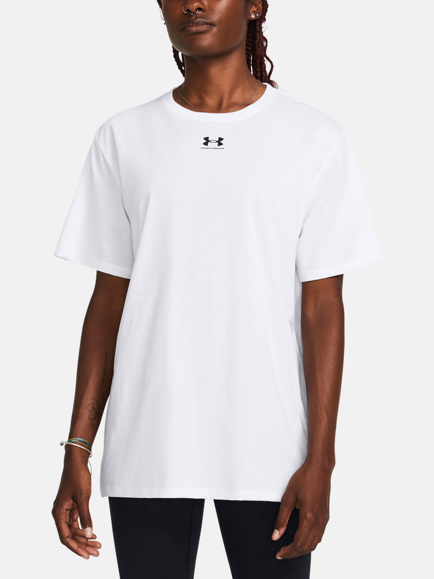 Under Armour Campus Oversize T-Shirt SS-WHT - Ladies