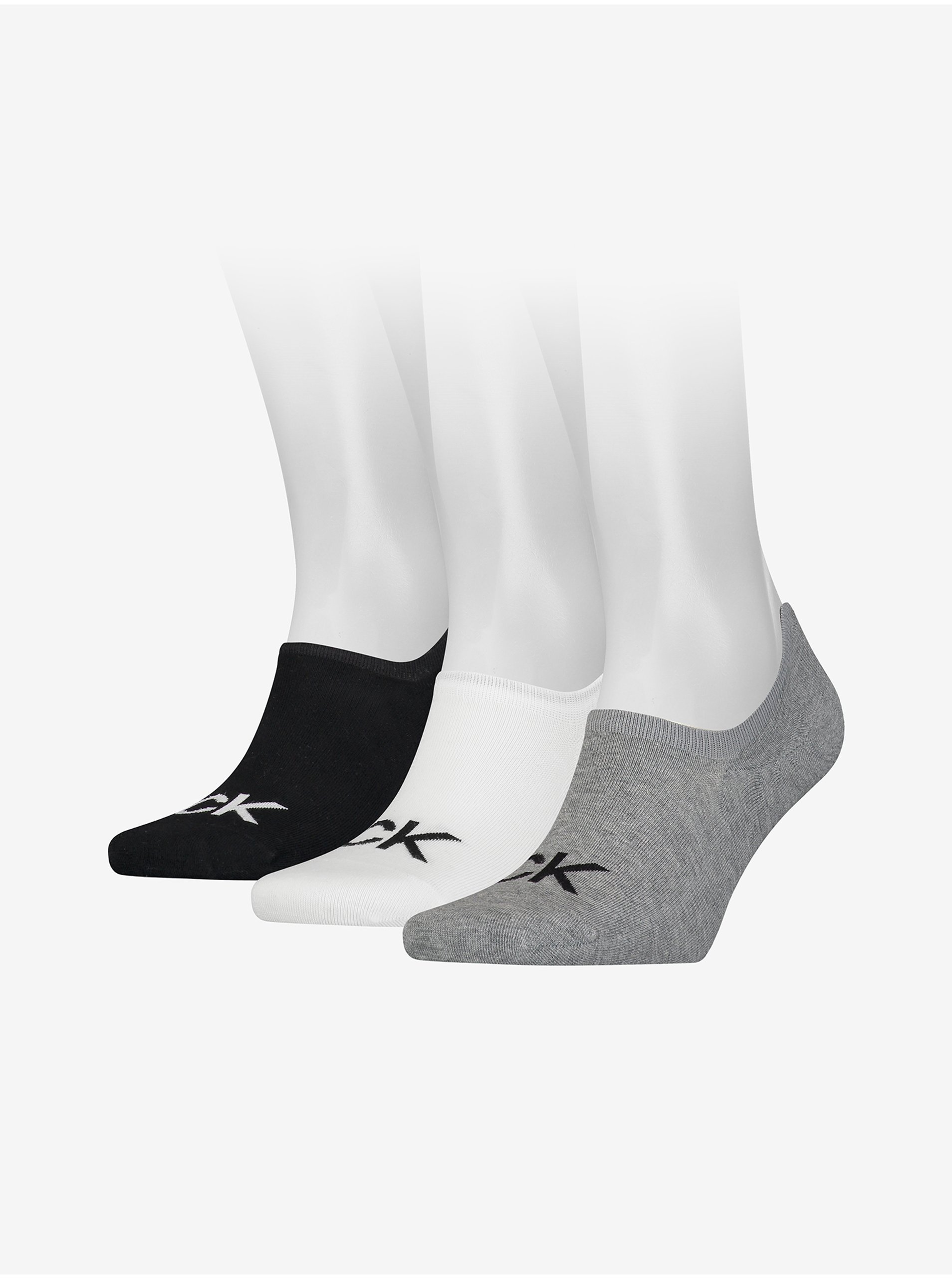 Calvin Klein Set of three pairs of men's socks in black, white and gray Calvin - Men