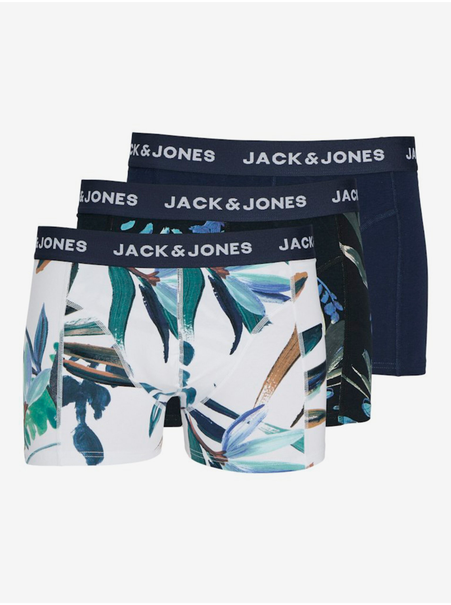 Set of three men's boxer shorts in blue and white by Jack & Jones - Men
