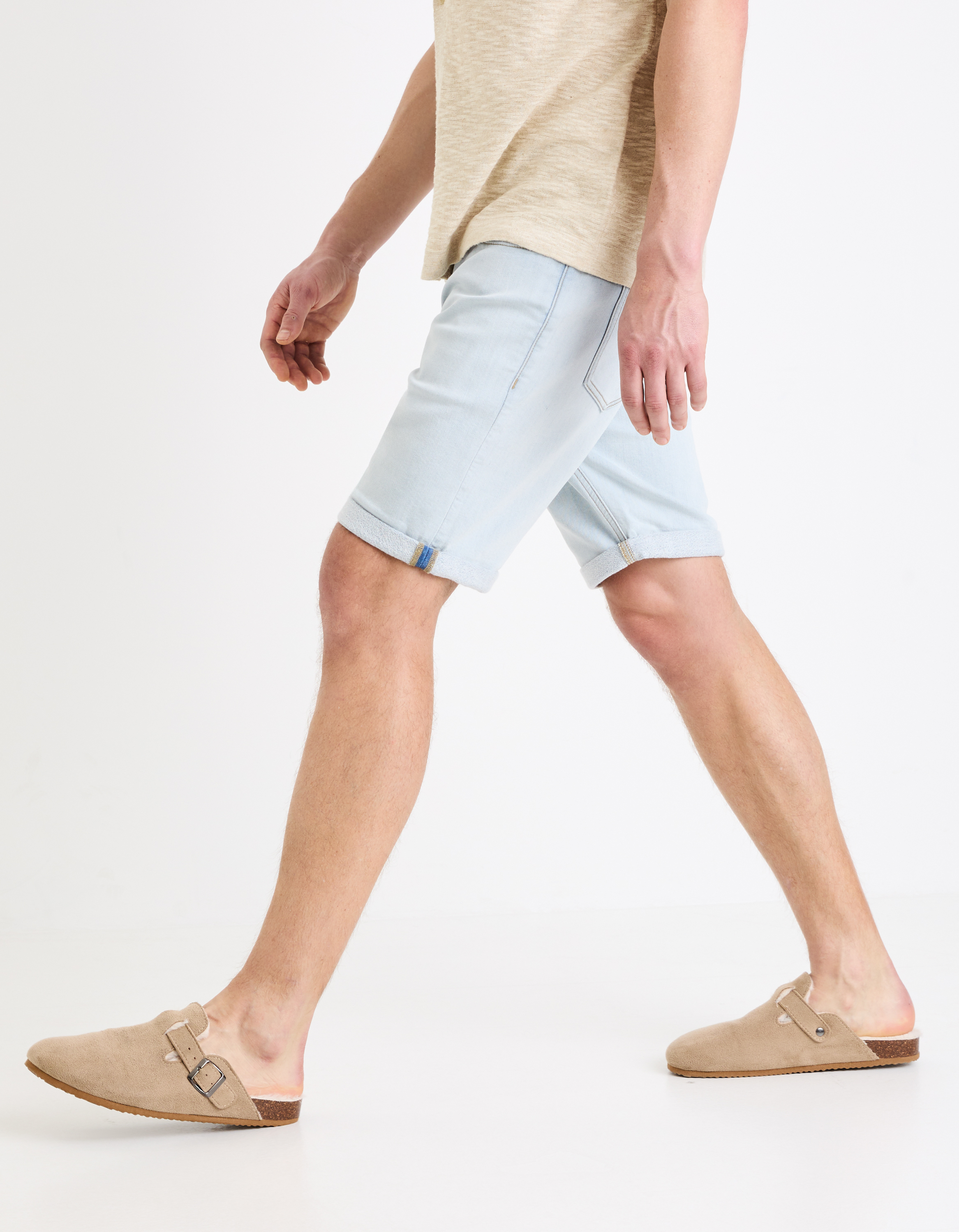 Pantaloni scurti pentru barbati Celio - albastru deschis