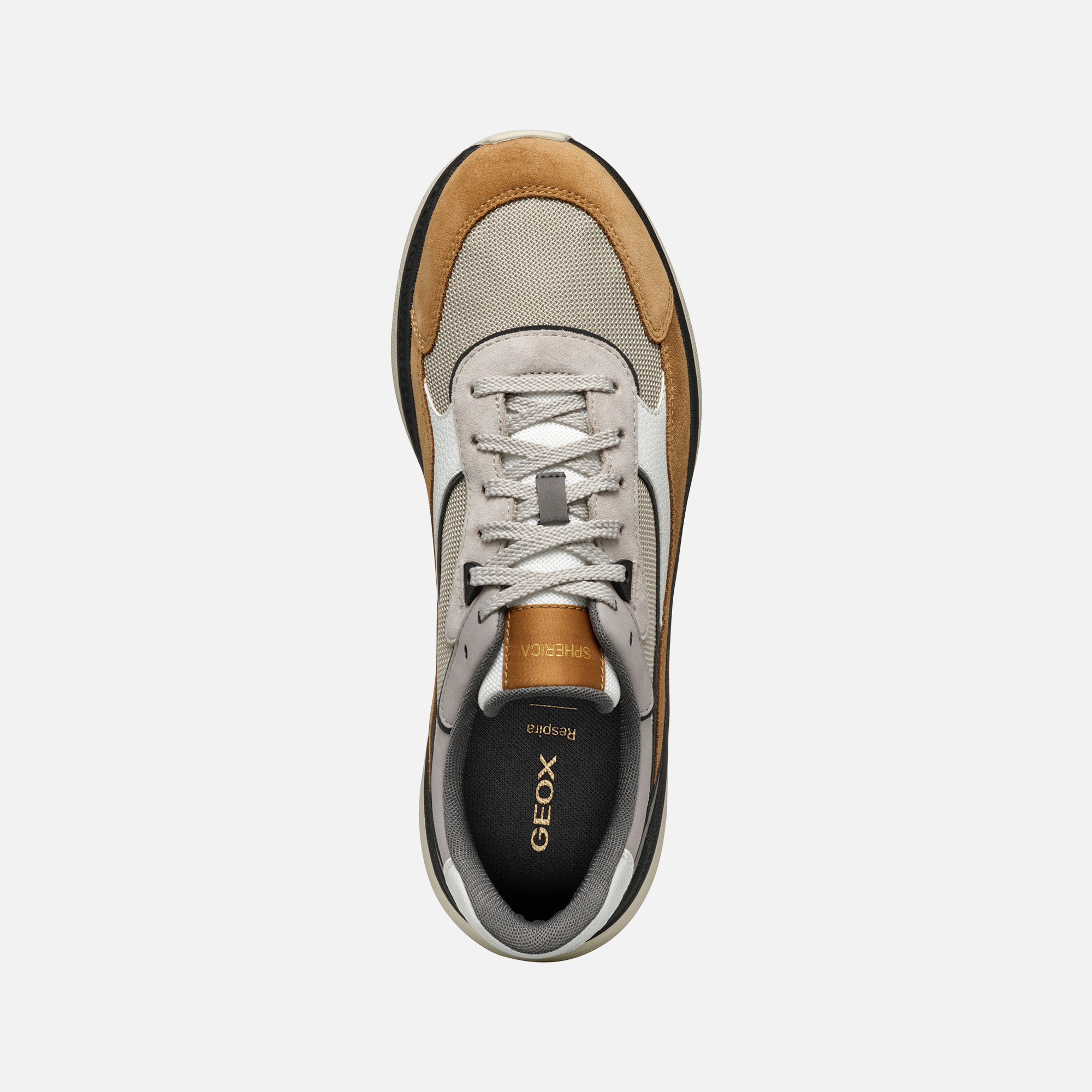 Light brown men's sneakers Geox Spherica Actif X1 - Men