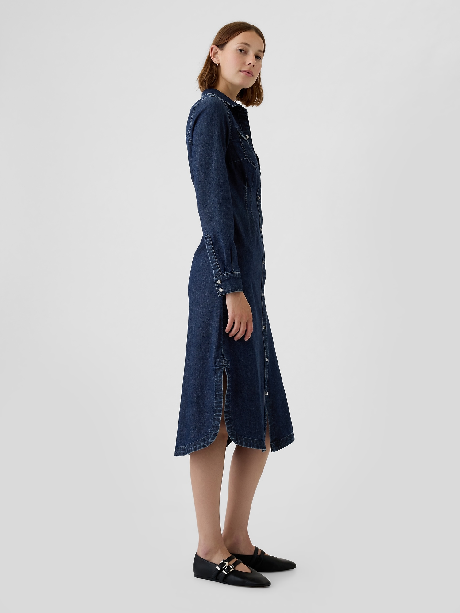 GAP Denim Midi Dress Western - Women's