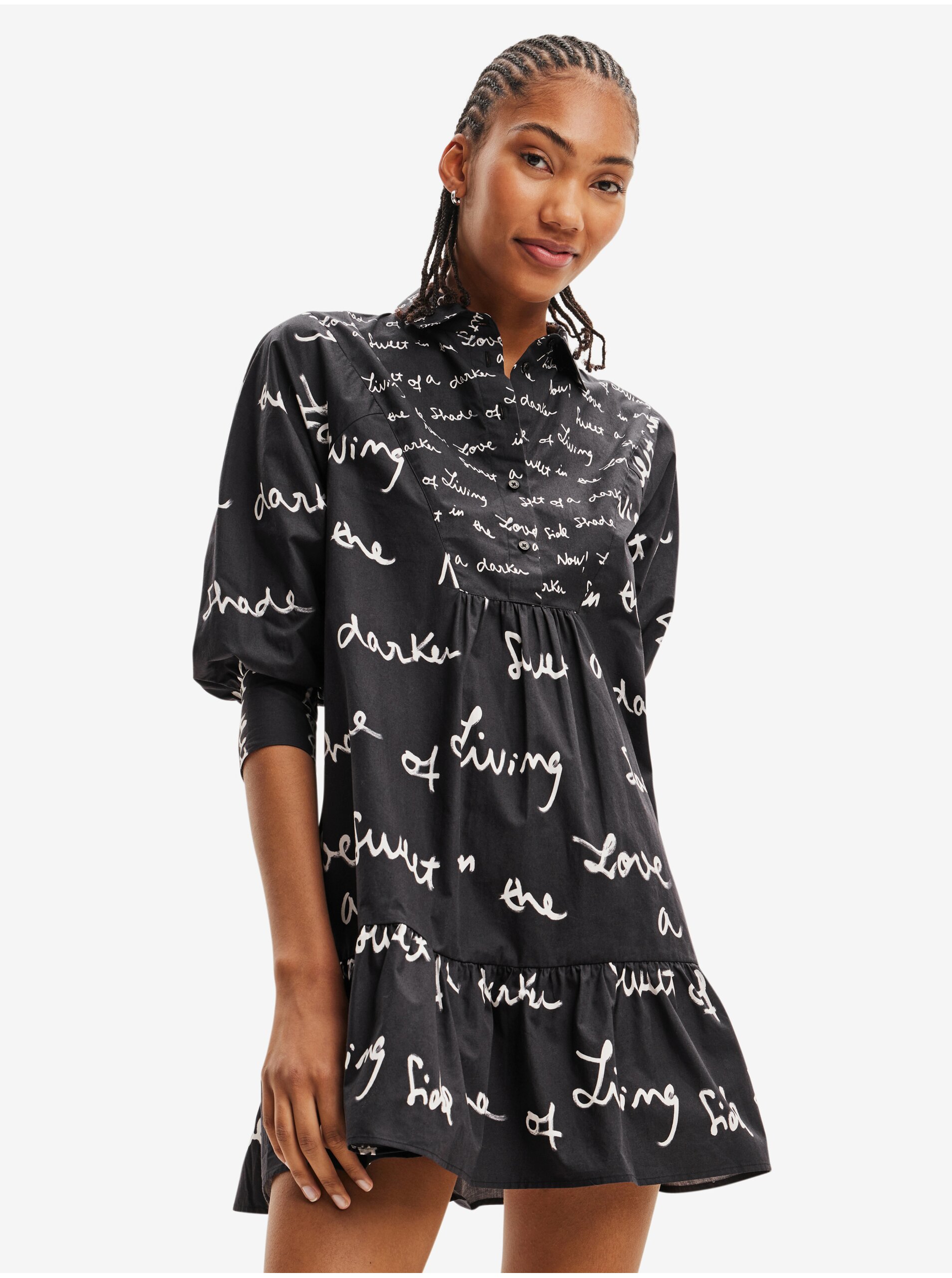 Black Desigual Salton Patterned Dress - Women