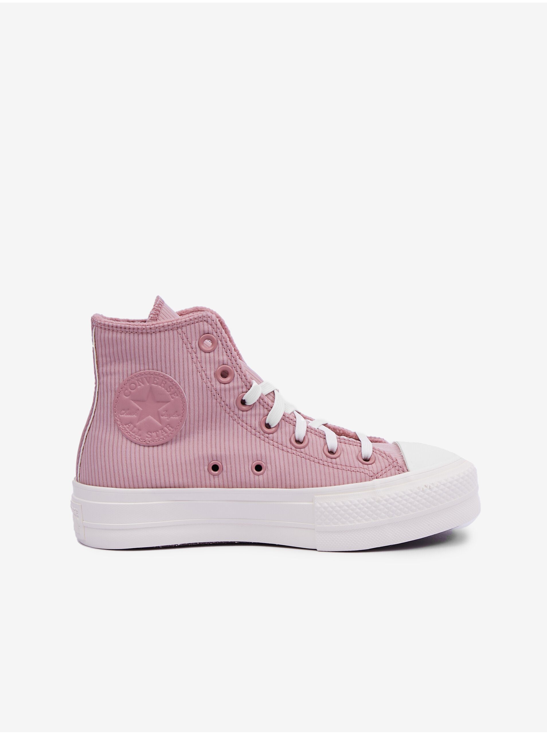 Pink Women Striped Ankle Sneakers Converse Chuck Taylor - Women