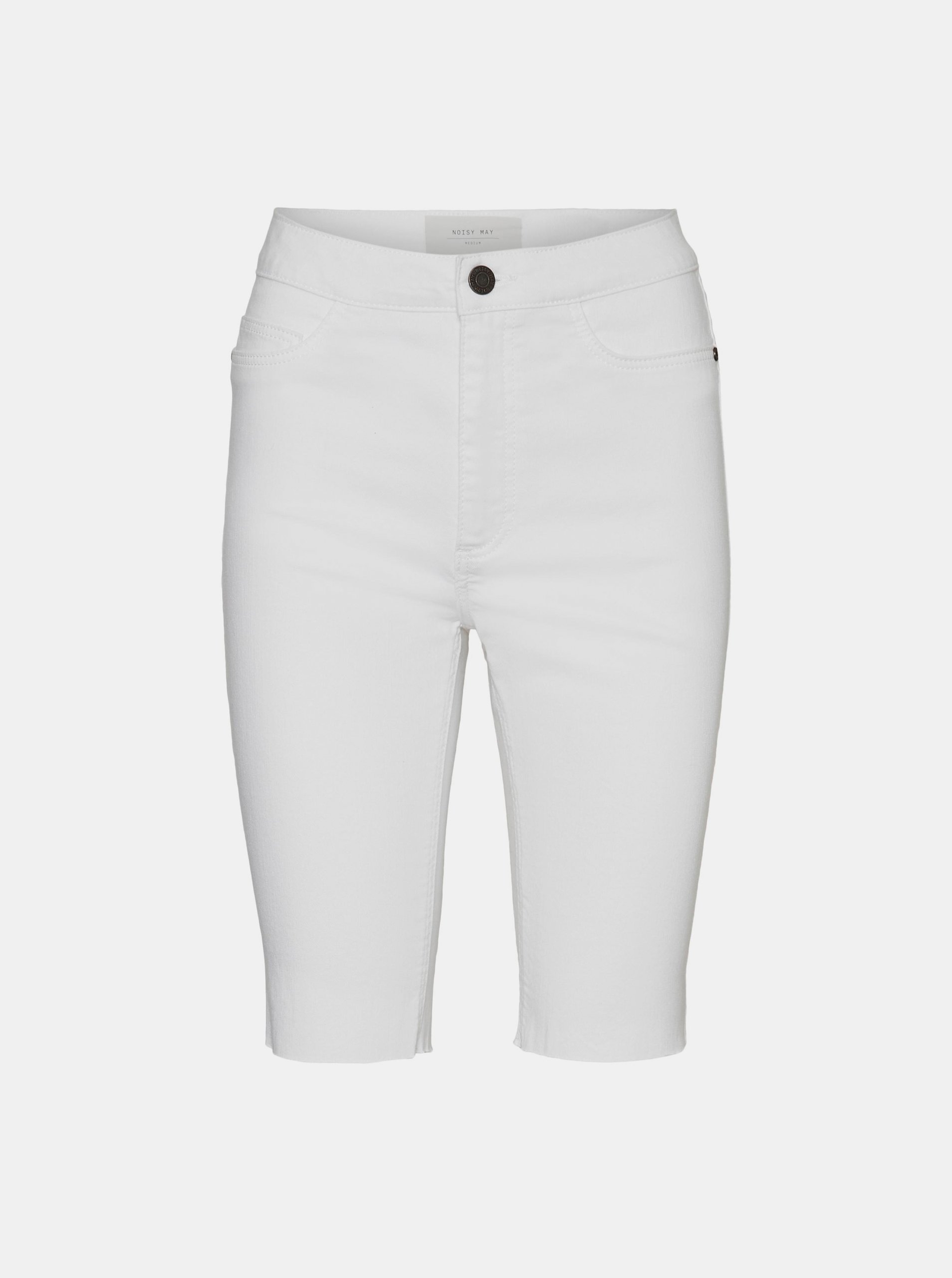 White Denim Skinny Fit Shorts Noisy May Callie - Women