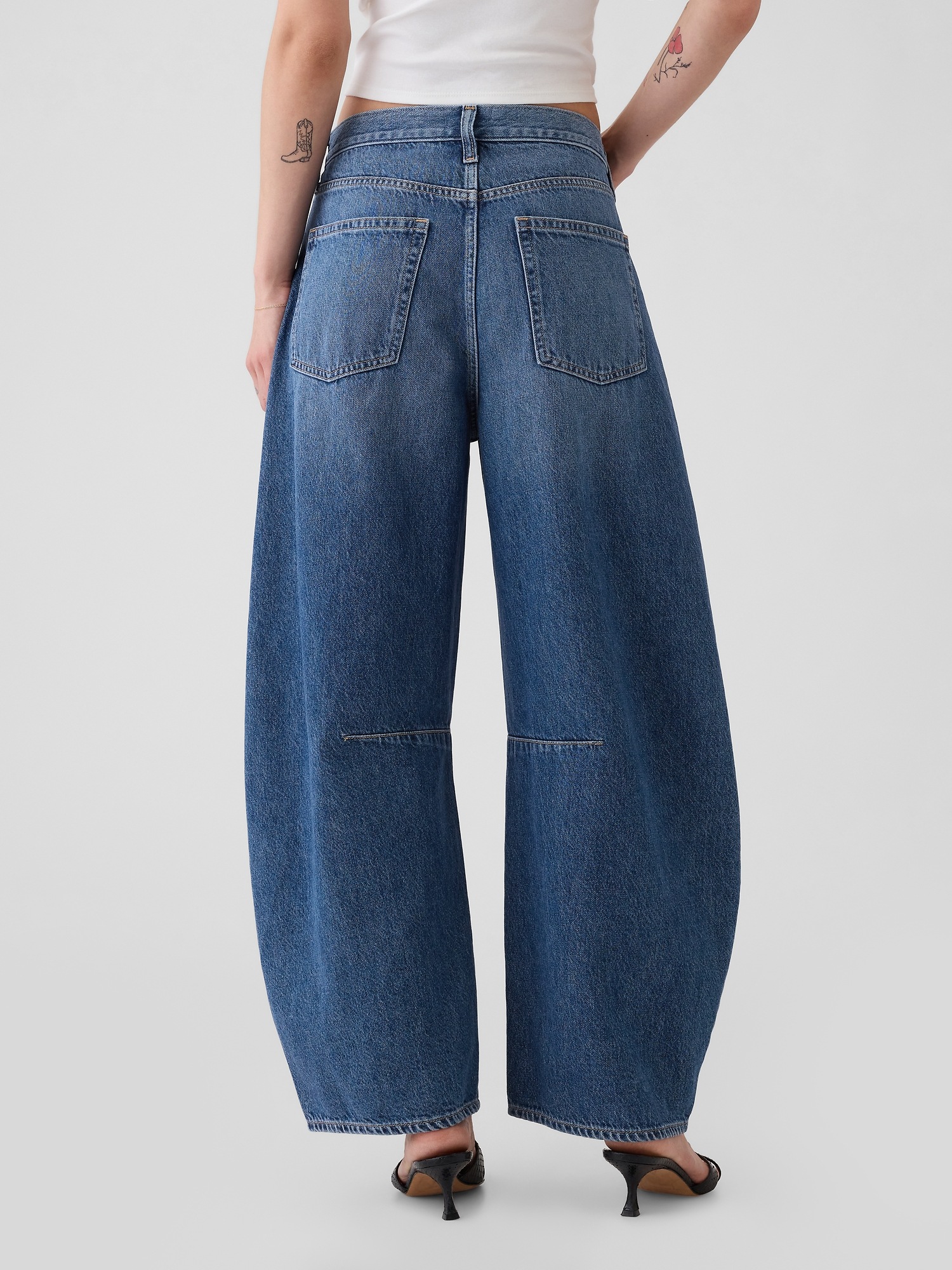 GAP Wide jeans Mid Rise Horseshoe - Women's