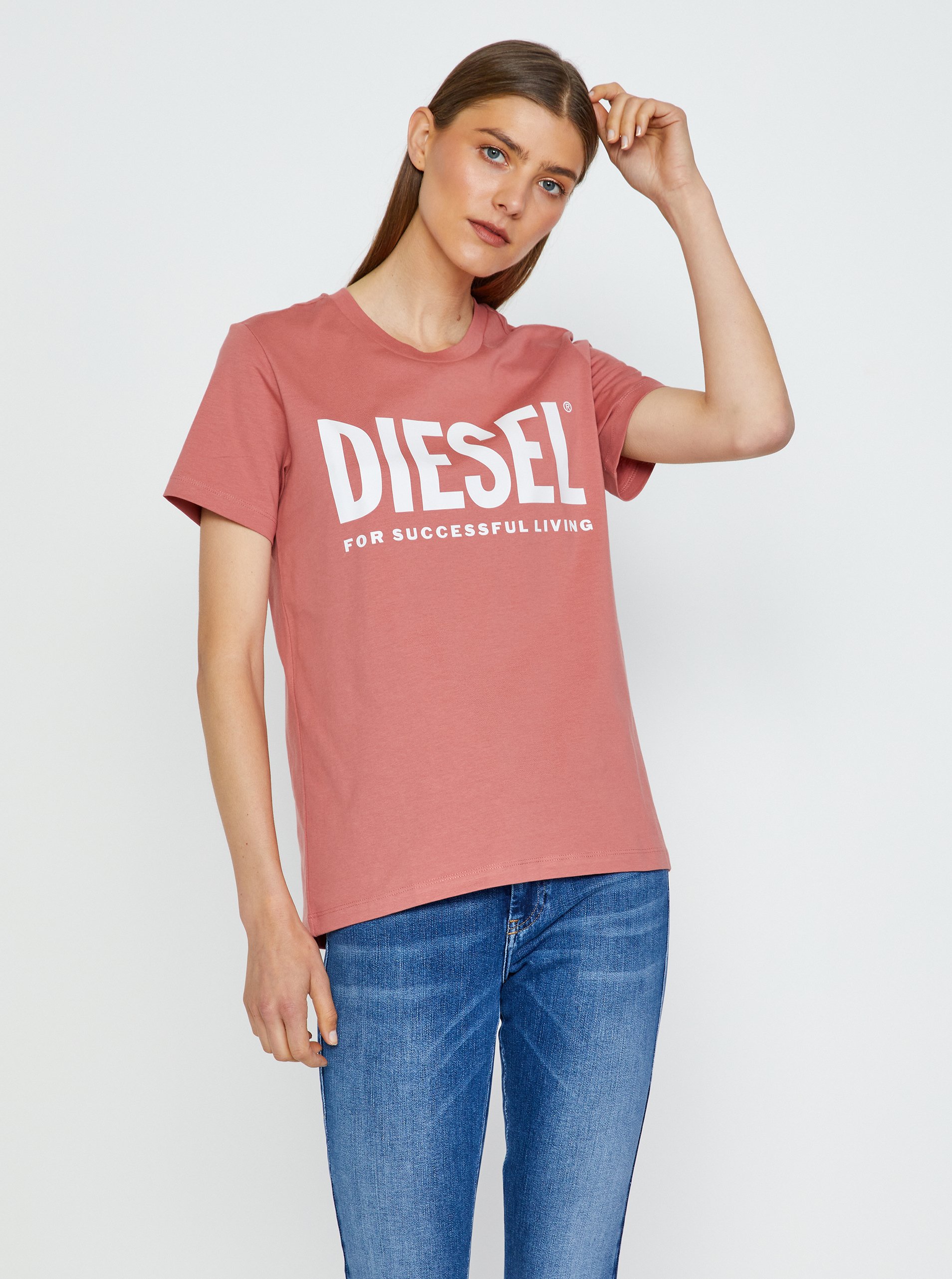 Diesel Tričko - TSILYECOLOGO TSHIRT Ružové