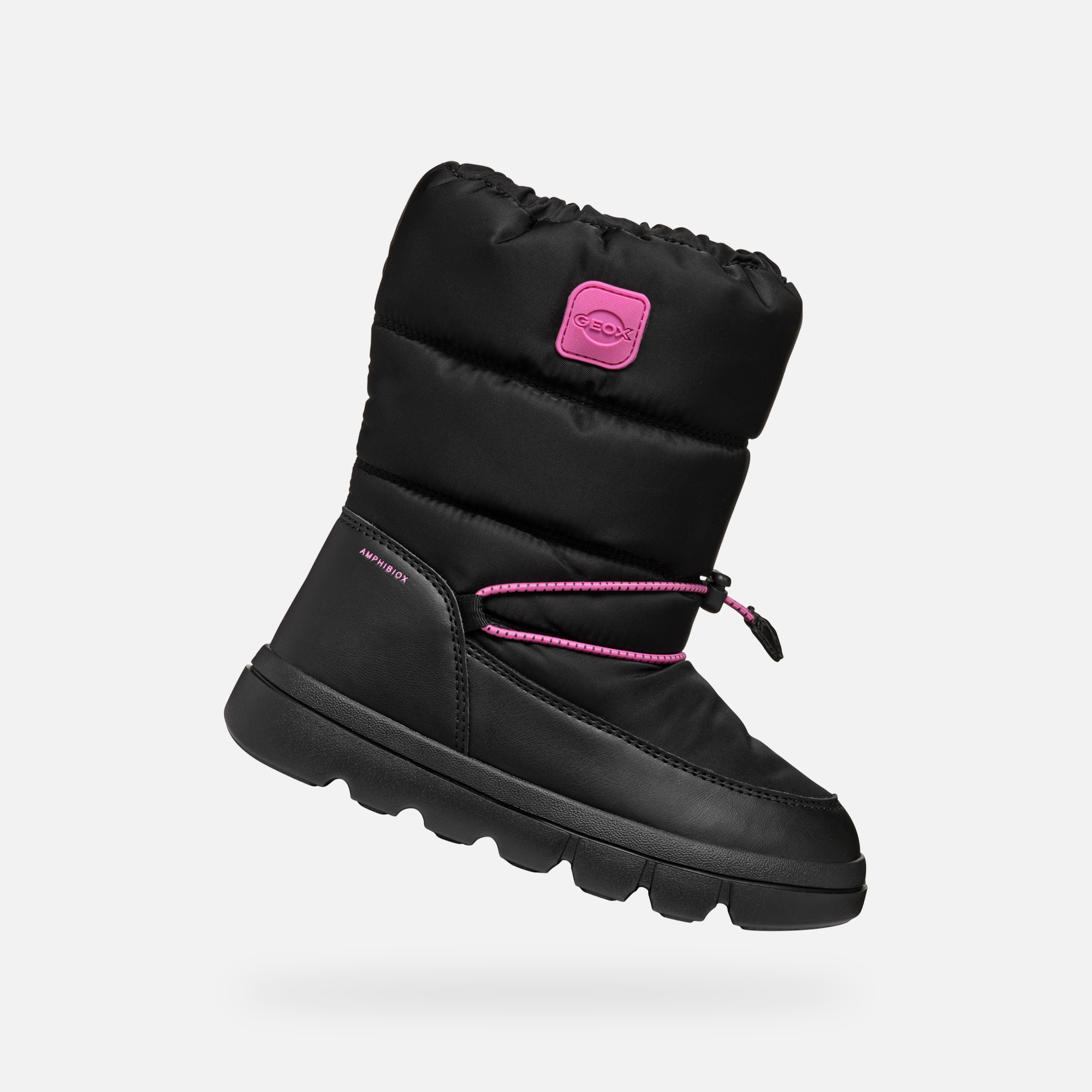 Black Girls Winter Boots Geox Willaboo B A - Girls