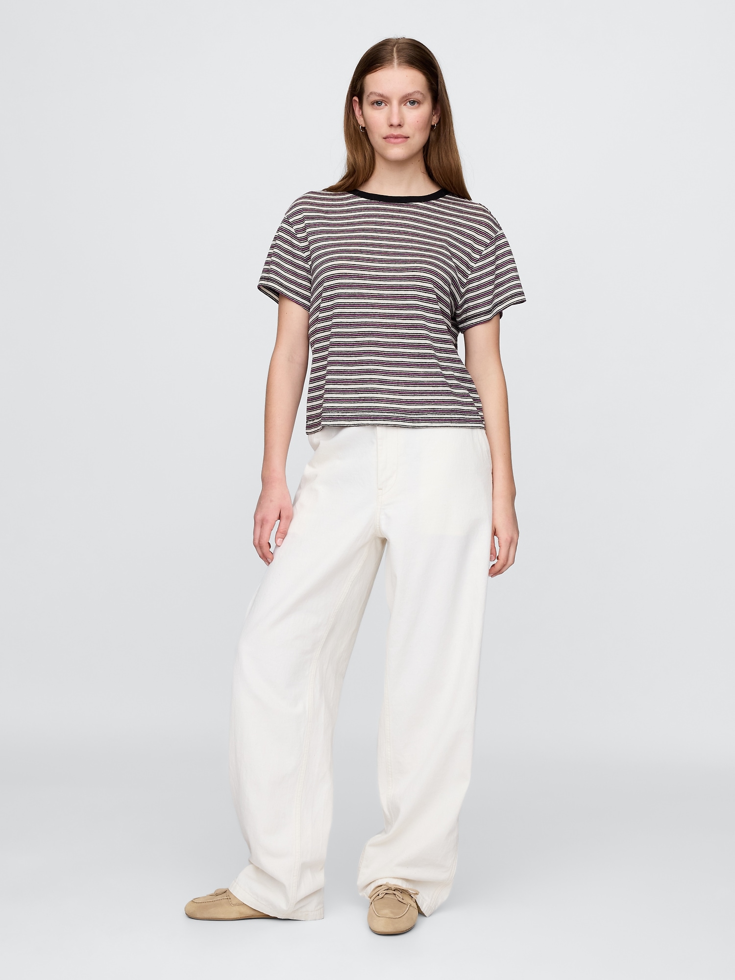 GAP Linen crop t-shirt - Women's
