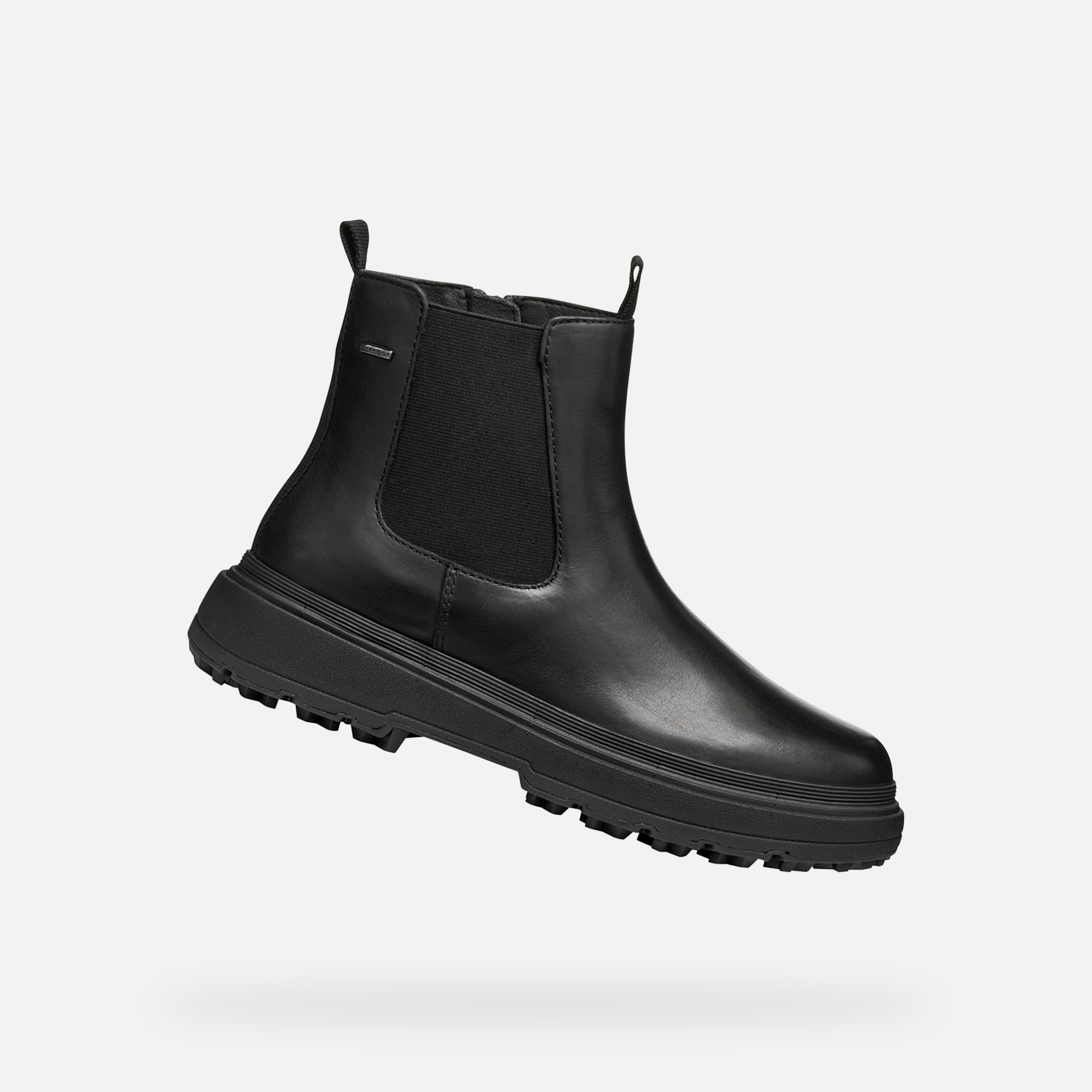 Black womens ankle boots Geox Lamidie + Grip ABX - Womens