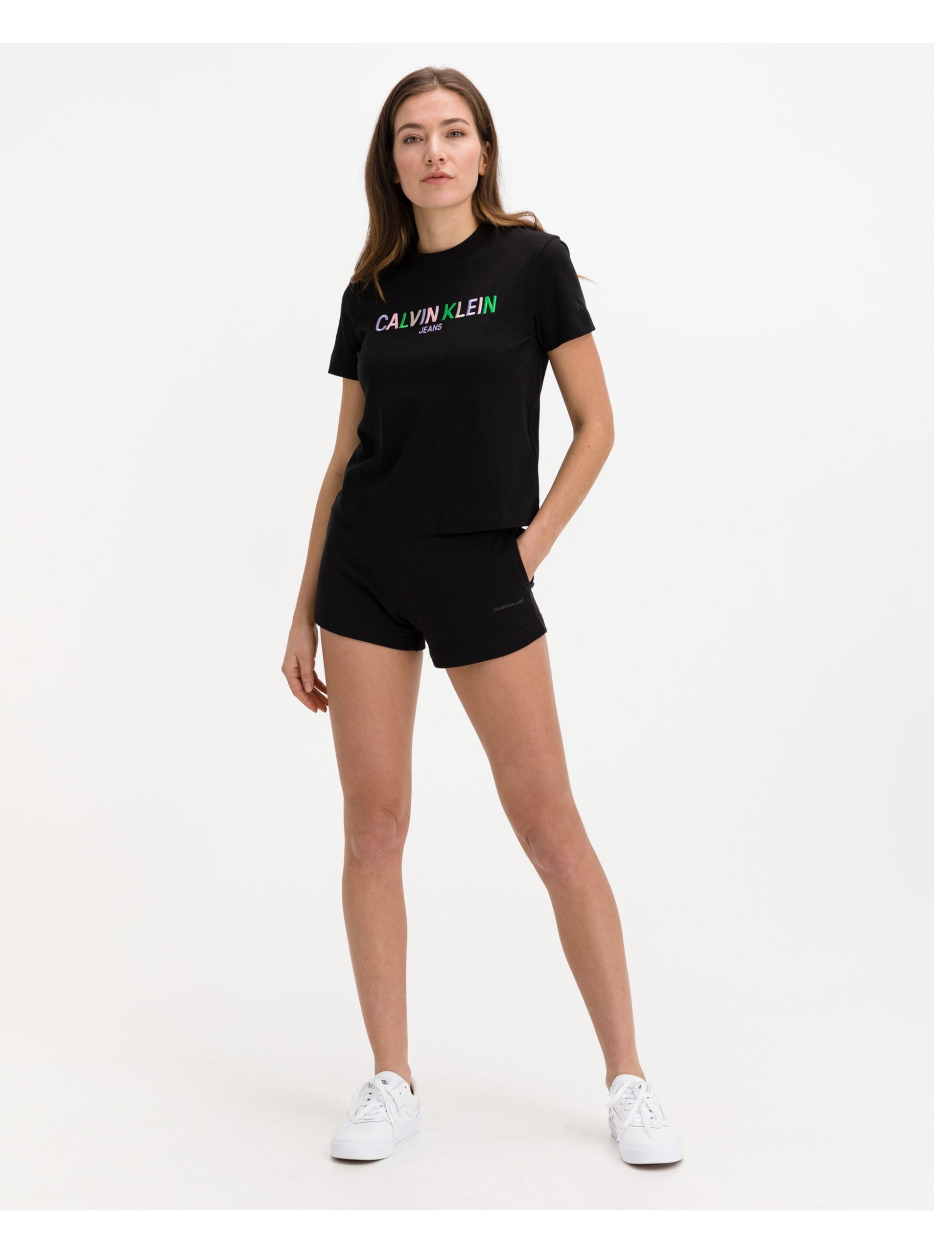 Calvin Klein Jeans Pantaloni scurti pentru femei Calvin Klein - negru