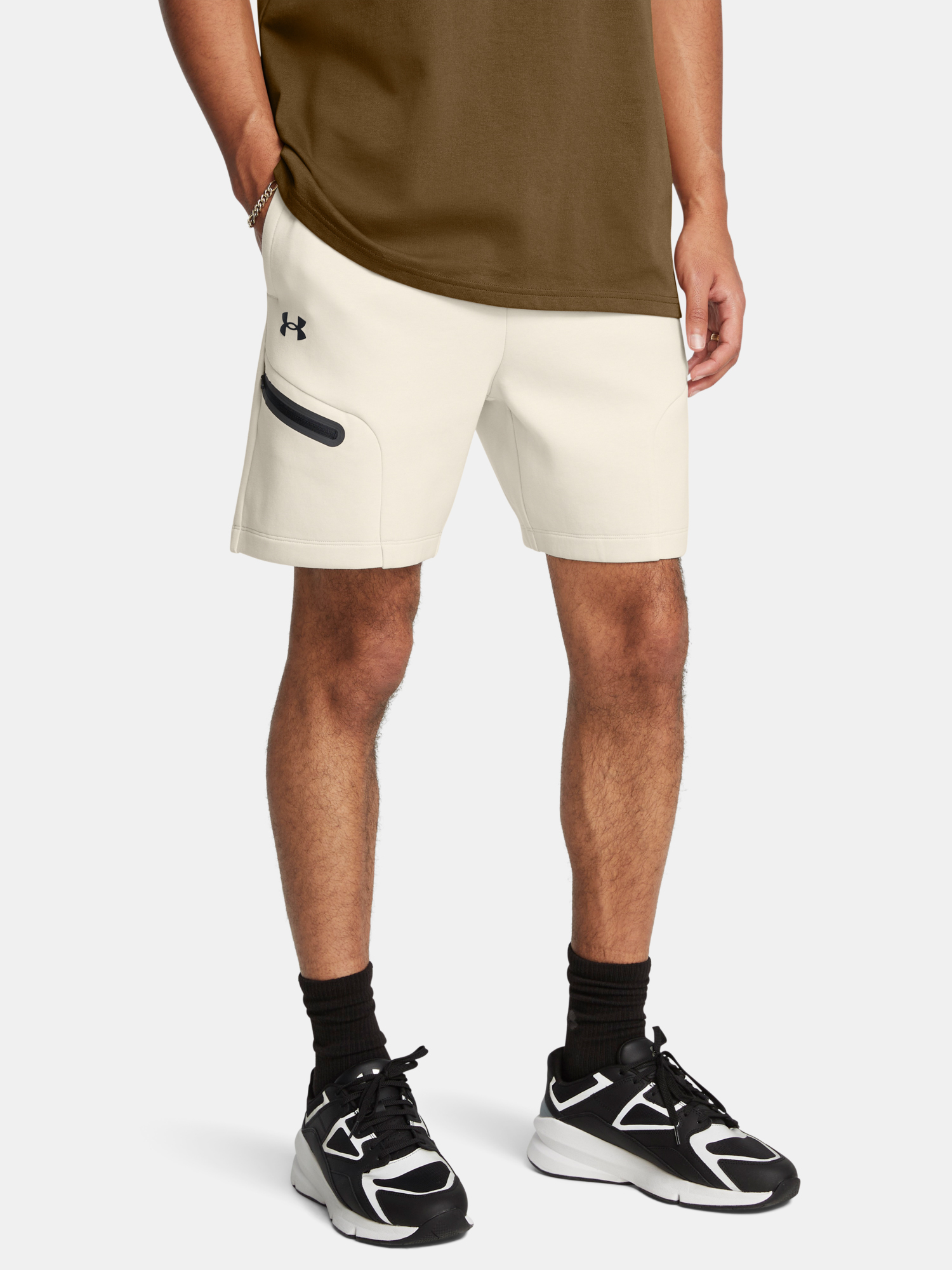 Men's shorts Under Armour UA Unstoppable Flc Shorts-WHT - Men
