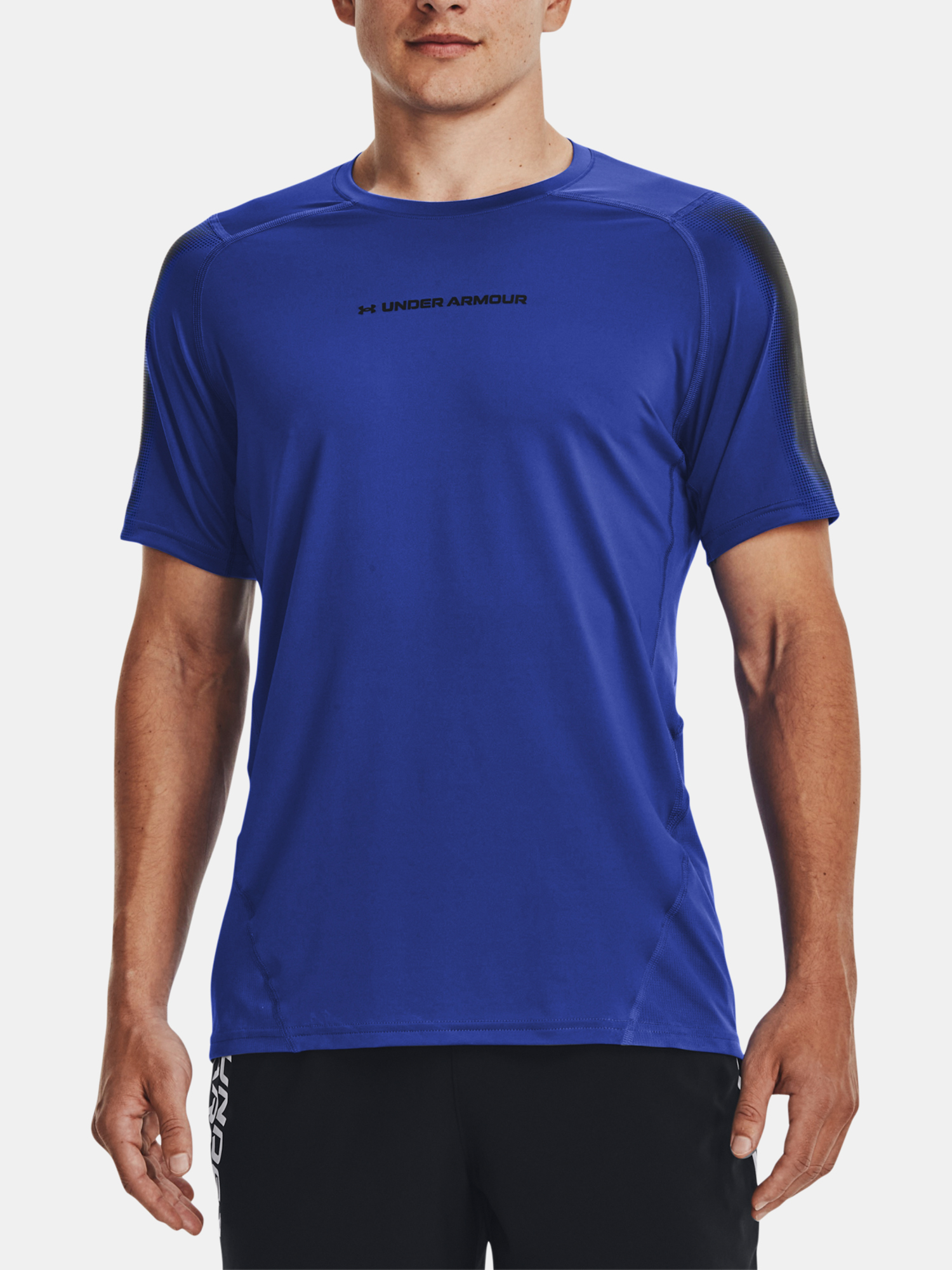 Under Armour T-Shirt UA HG Armour Nov Fitted SS-BLU - Men