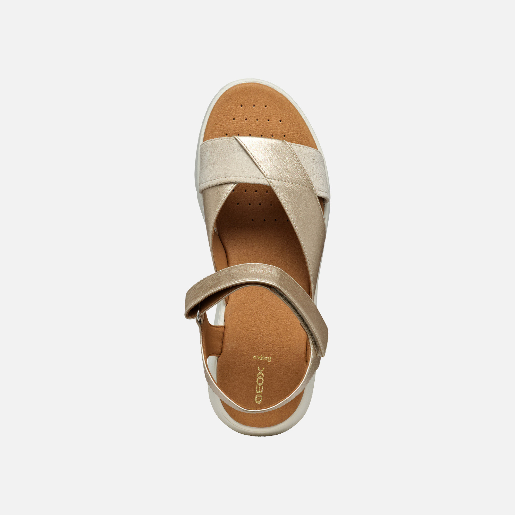 Gold women's sandals Geox Dandra 40 - Women's