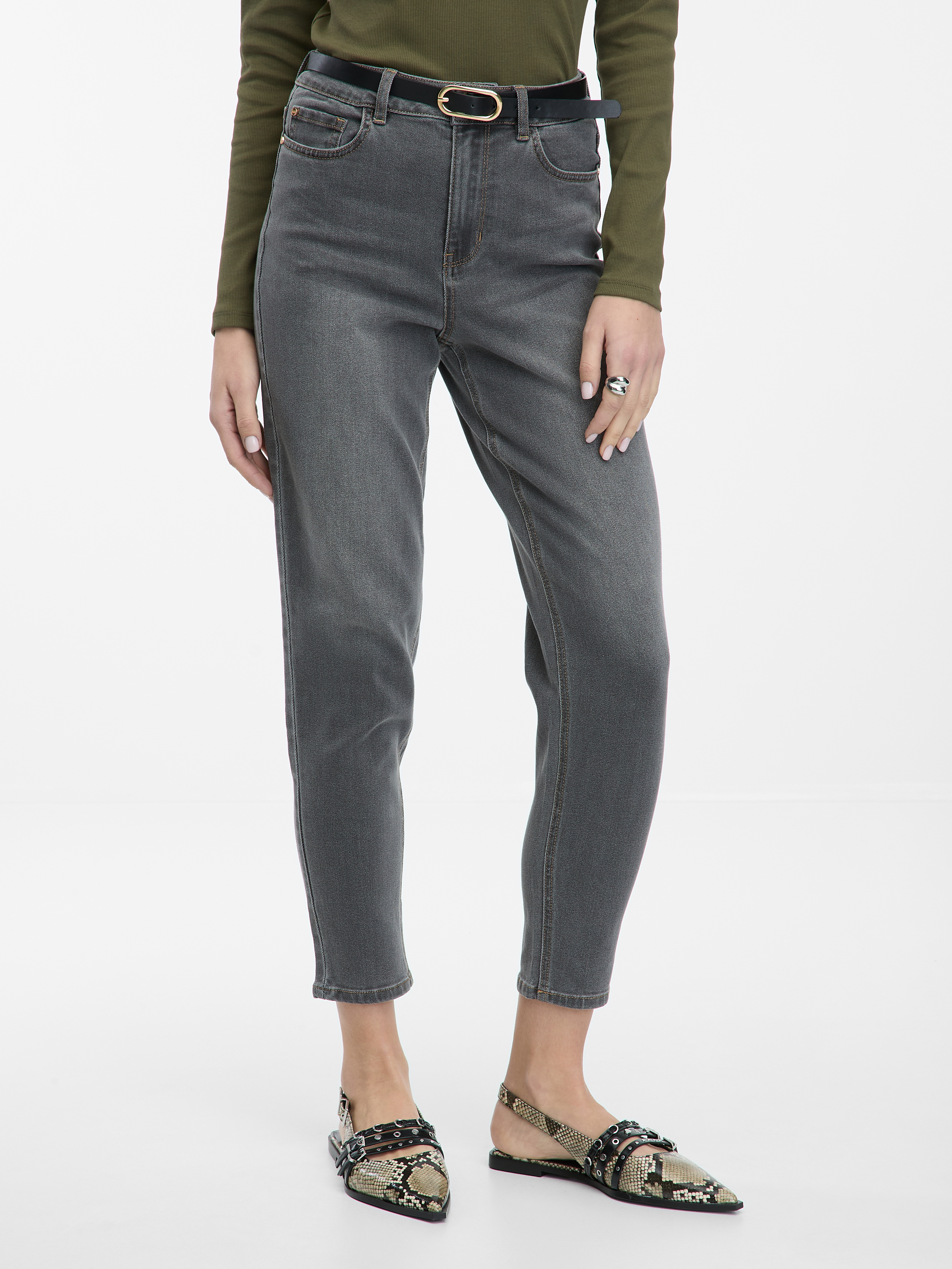 Grey women&#039;s mom jeans ORSAY - Women&#039;s