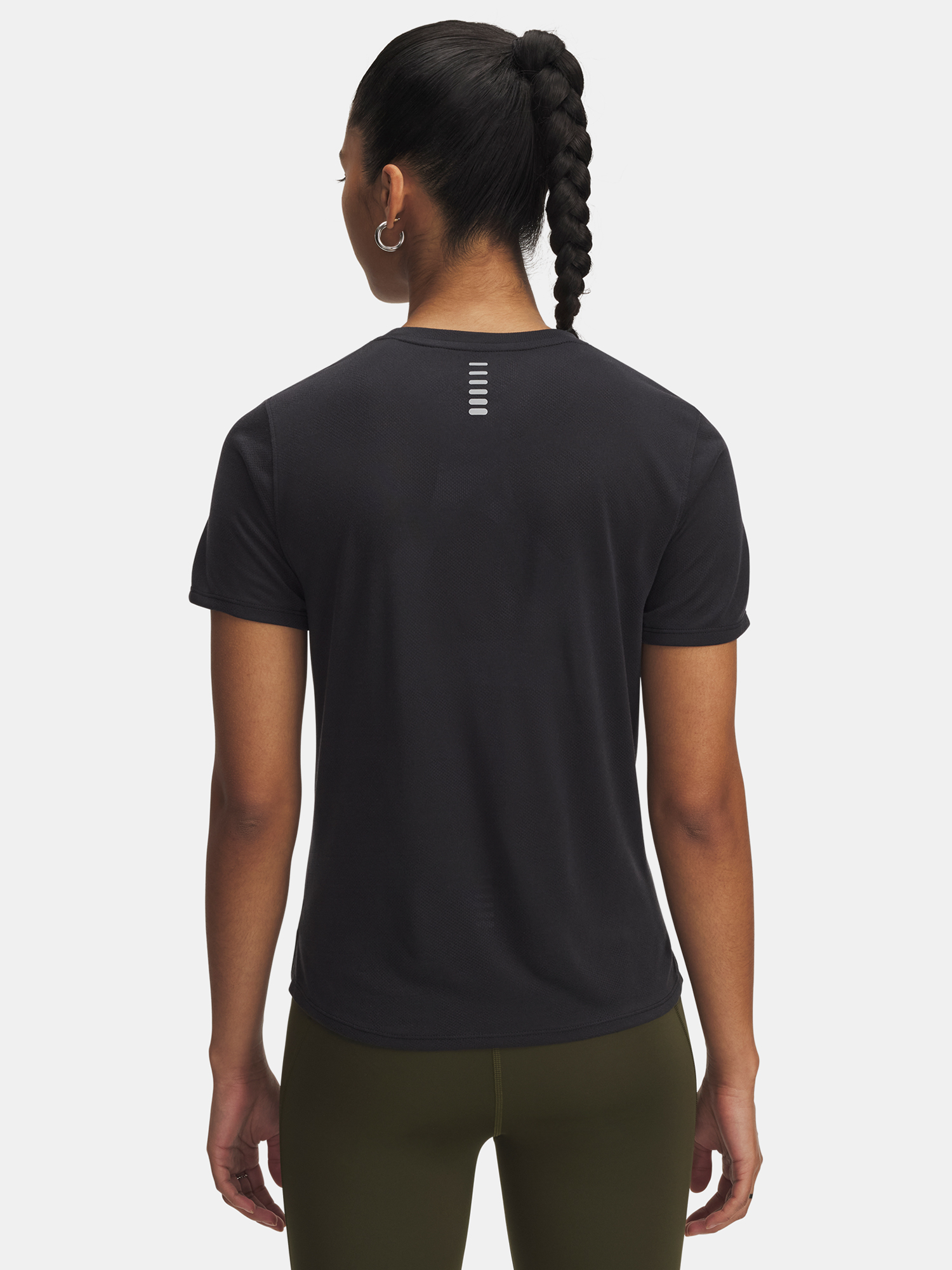 Women's T-shirt Under Armour UA Launch Jacquard SS-BLK - Women's