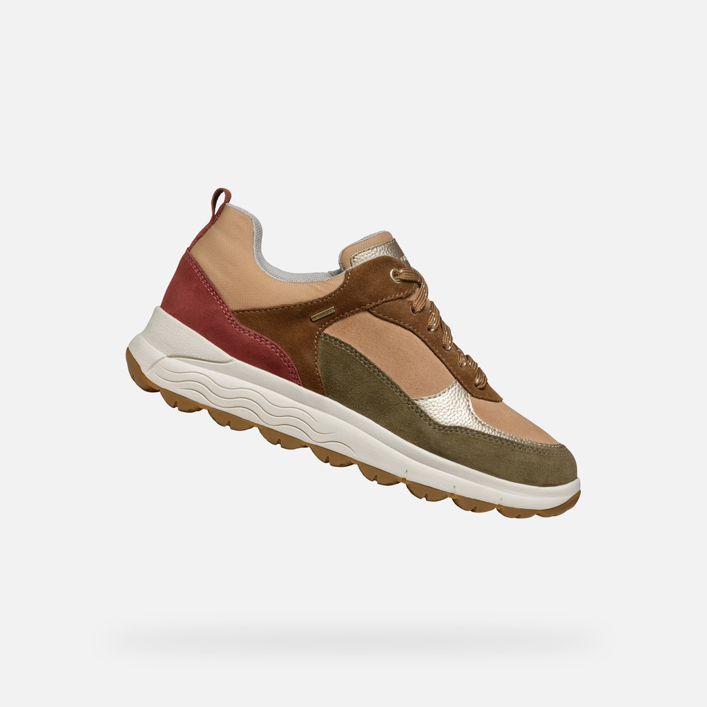 Beige women's sneakers Geox Spherica 4x4 B ABX - Women's
