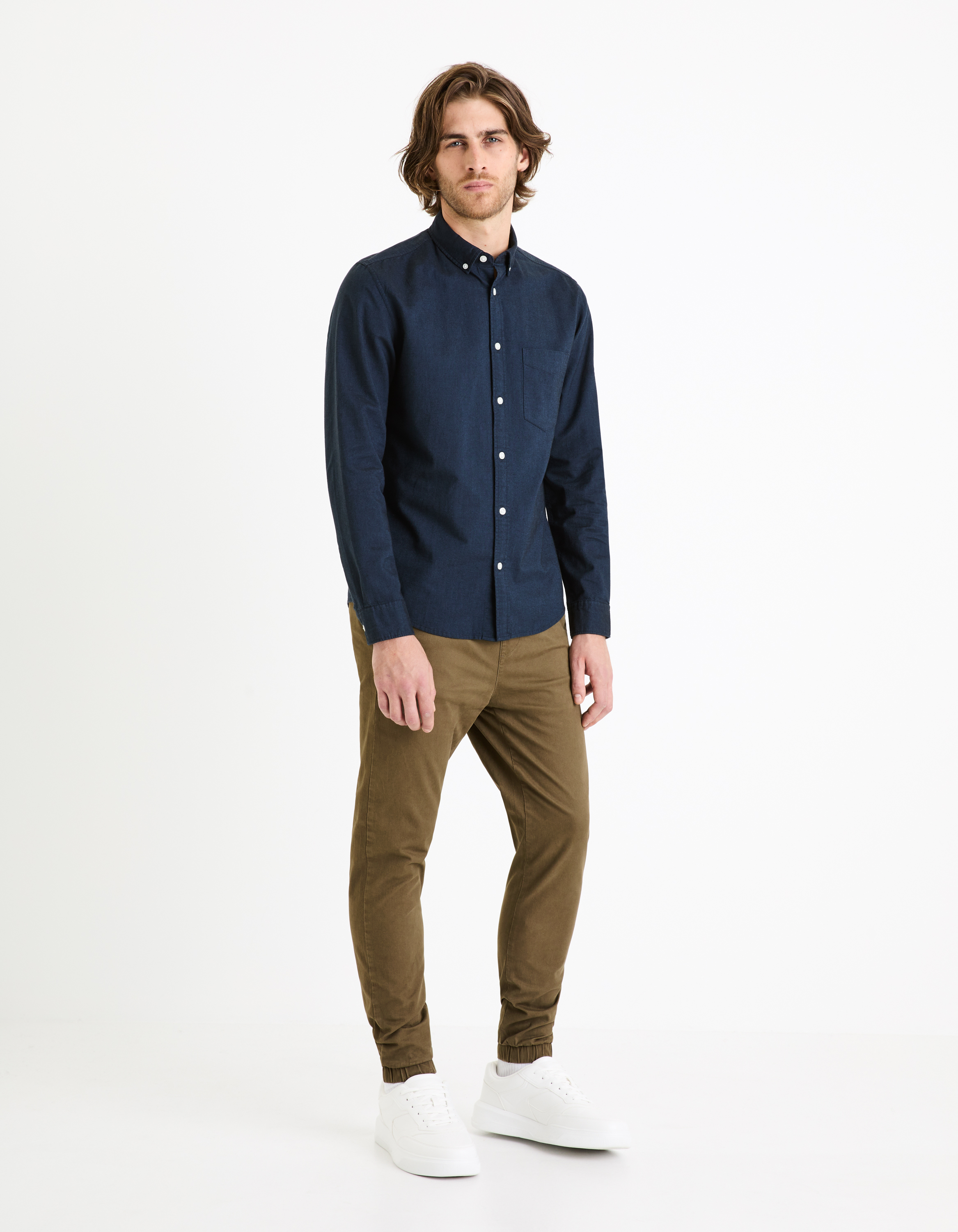 Camasi casual pentru barbati Celio - albastru inchis
