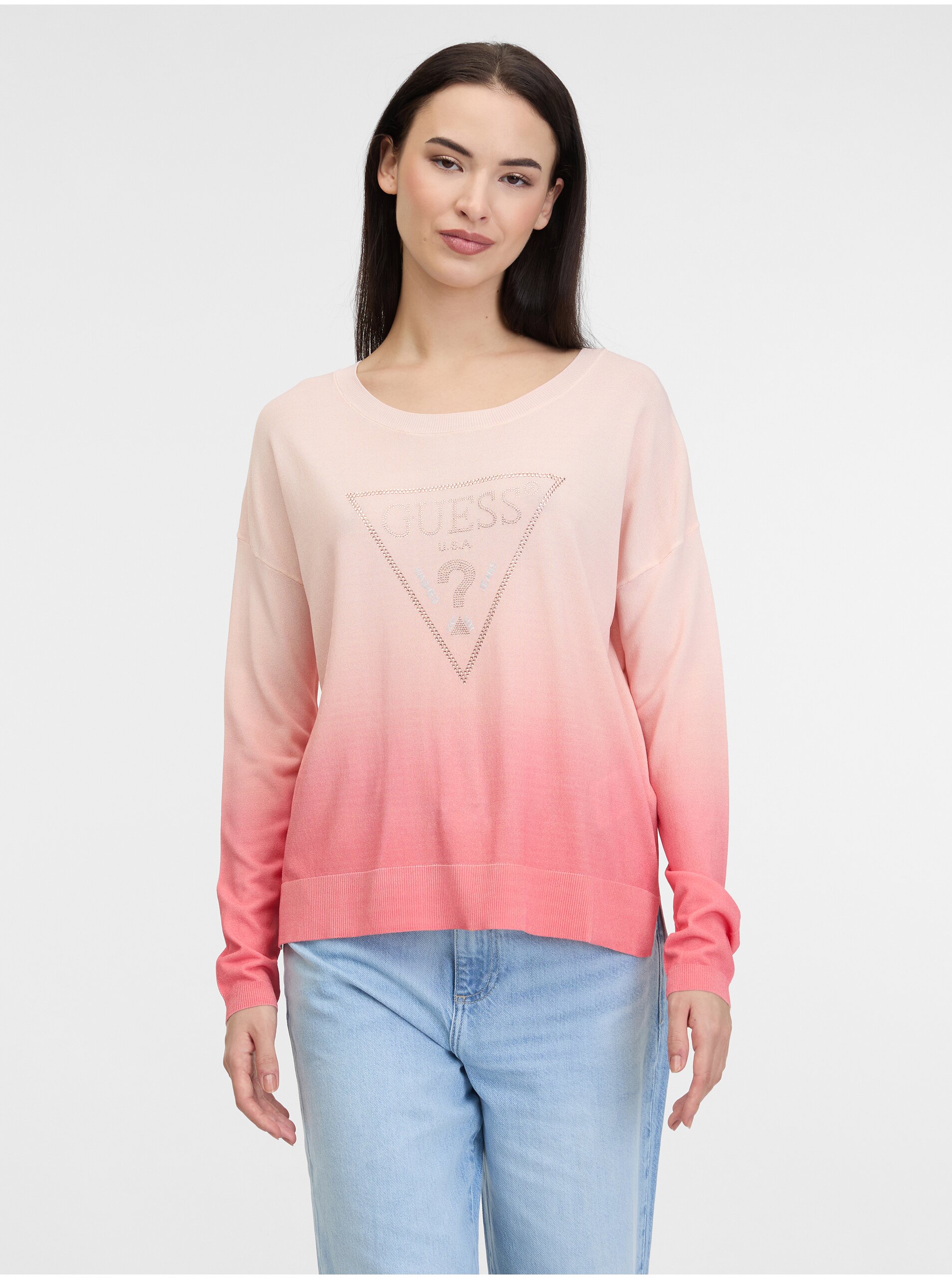 Pink women's sweatshirt Guess Irene - Women